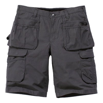 Carthartt Rugged Flex, Relaxed Fit, Ripstop Cargo Short. Whether you′re working hard or setting up a tent, these men′s shorts are reinforced with Cordura® at critical high-wear points like the pocket edges. A relaxed fit cut, sits at the waist, offers just the right amount of stretch to keeps them comfortable through the seat and thighs.
