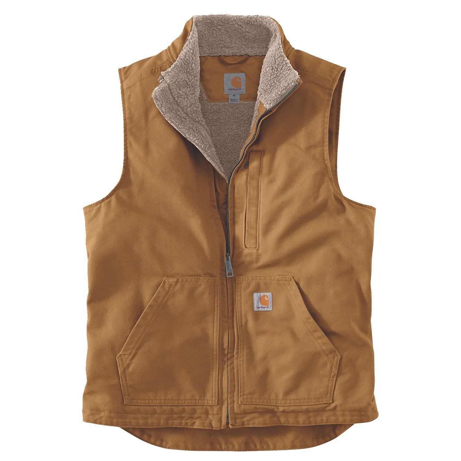Carhartt Sherpa lined vest, carhartt brown, L