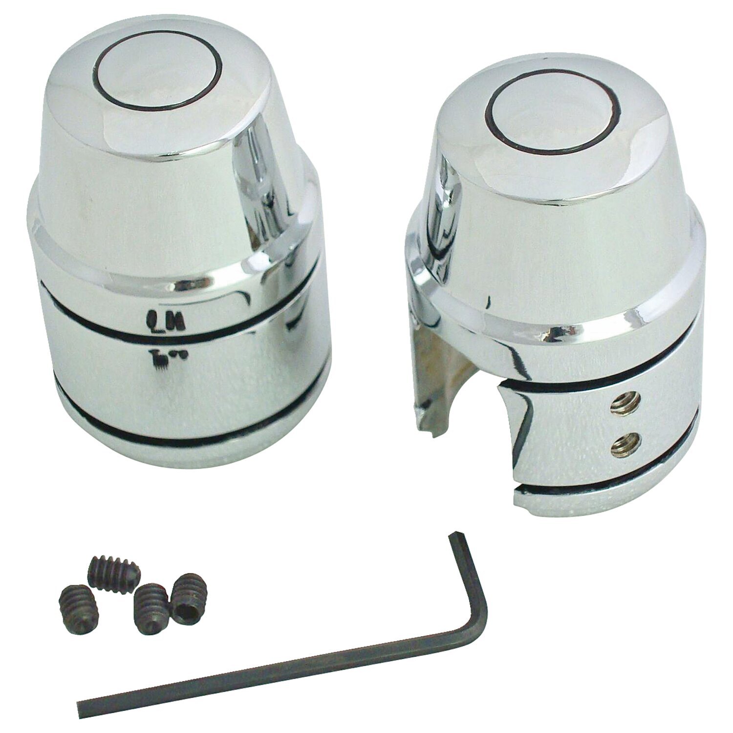 Shock stud cover kit, Silver, Chrome