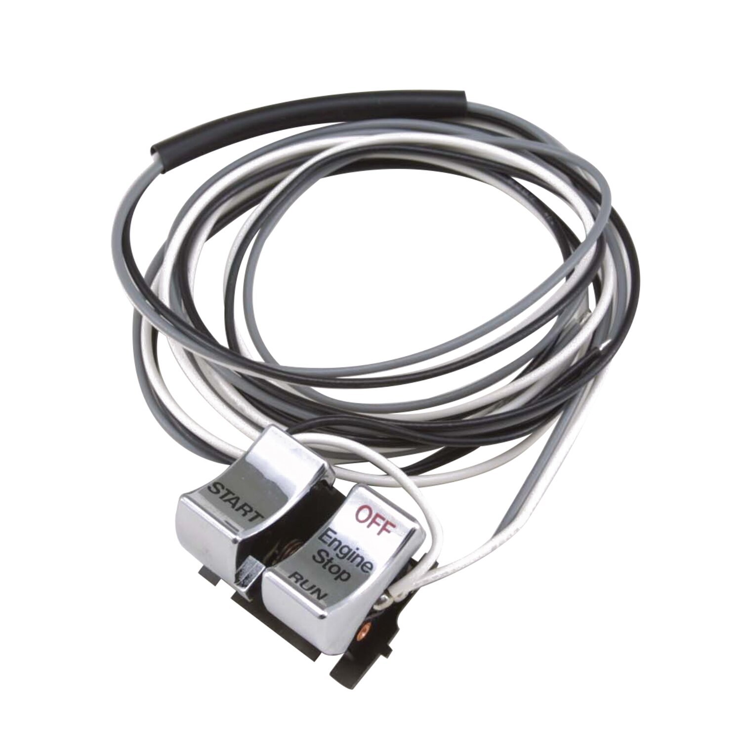 Run/off/start, handlebar switch set, Chrome