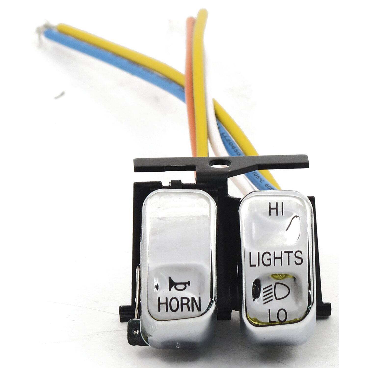 Hi/Low/horn, handlebar switch set, Chrome