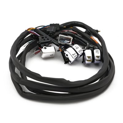 Not lighted. Direct replacement switch housing switches, complete kit for radio equipped models. Incl. brake light switch, terminals and hardware. Ready to install. Complete with pre-installed 60" (152cm) wiring for stock applications.