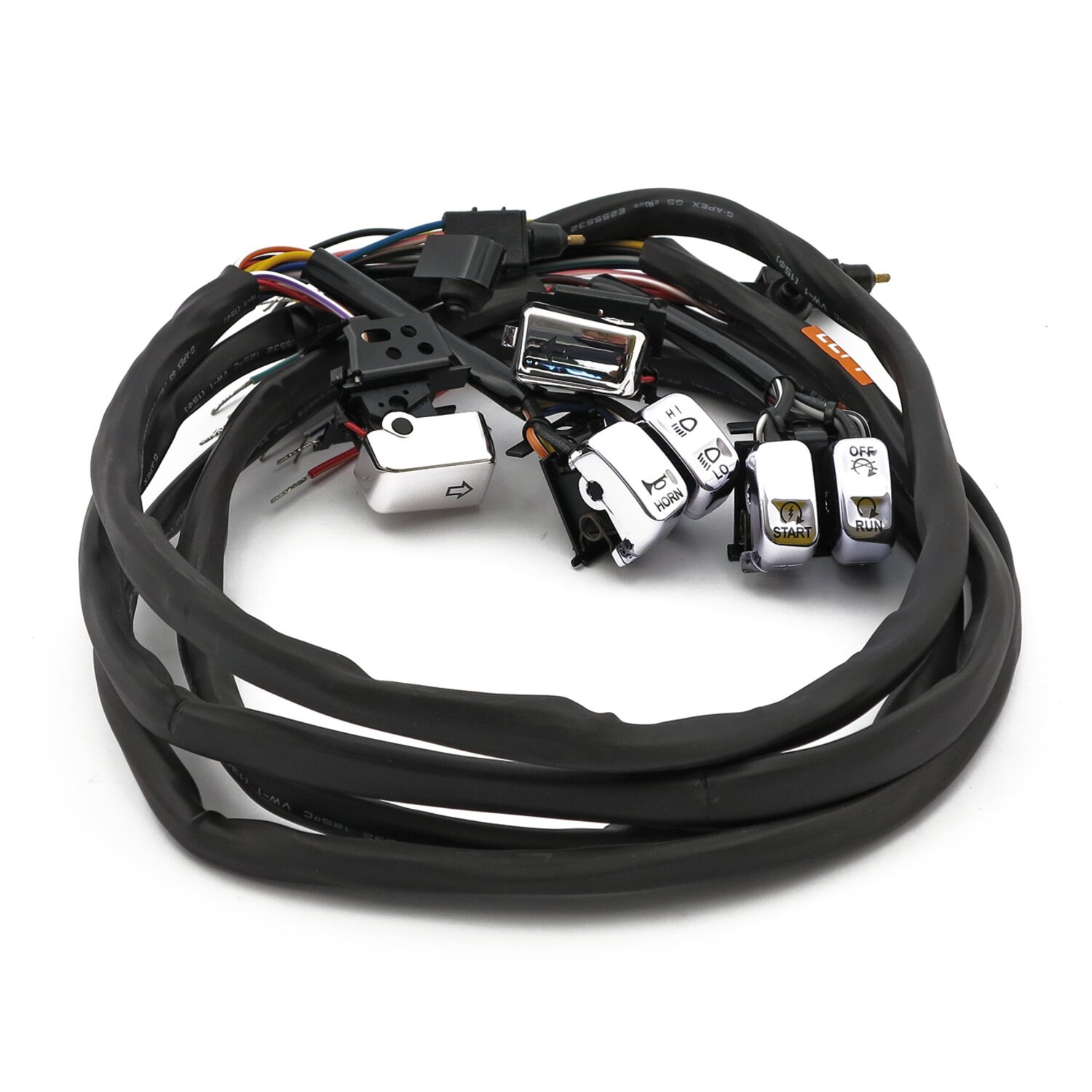 Handlebar switch & wiring kit. Radio, Chrome