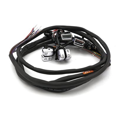 Not lighted. Direct replacement switch housing switches, complete kit for models equipped with radio & cruise control. Incl. brake light switch, terminals and hardware. Ready to install. Complete with pre-installed 60" (152cm) wiring for stock applications.