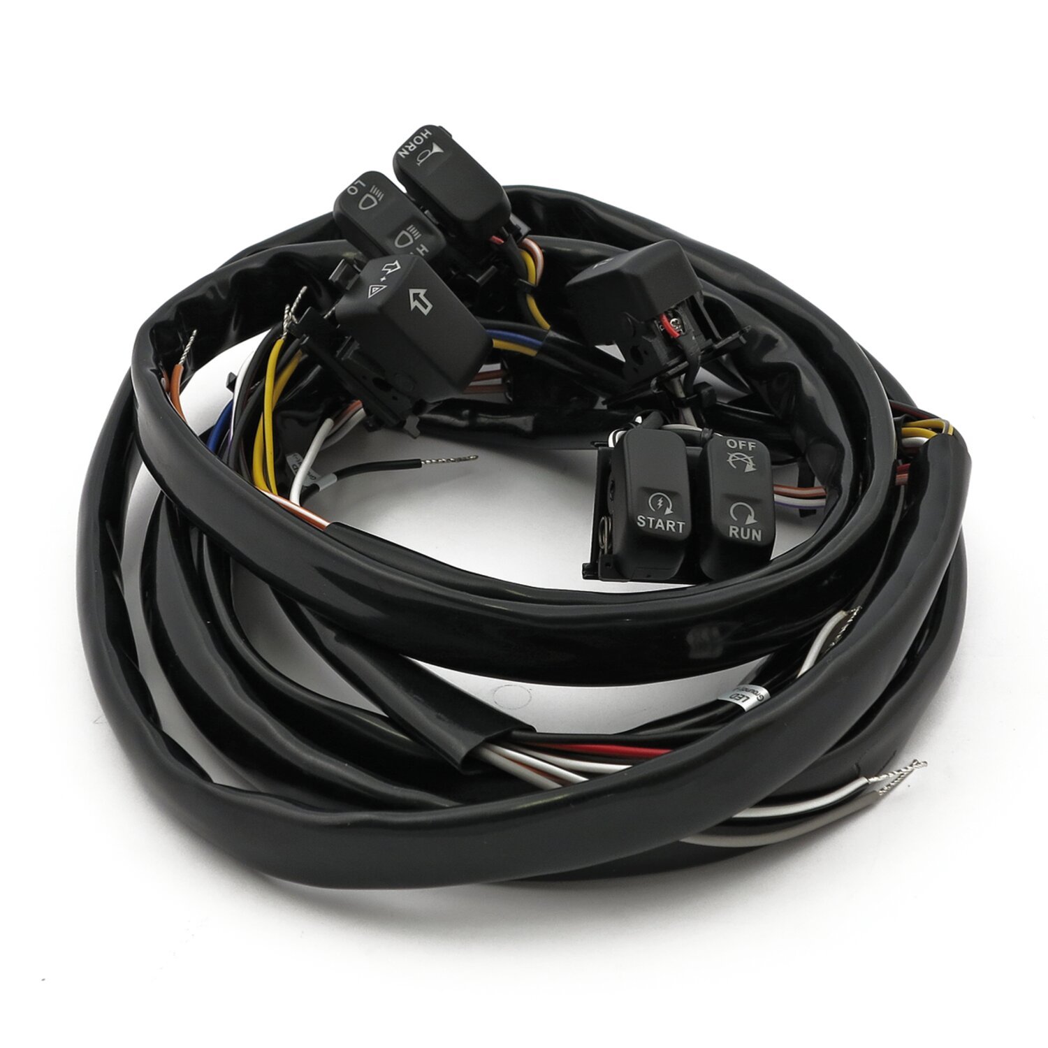 Handlebar switch & wiring kit. Standard, Black