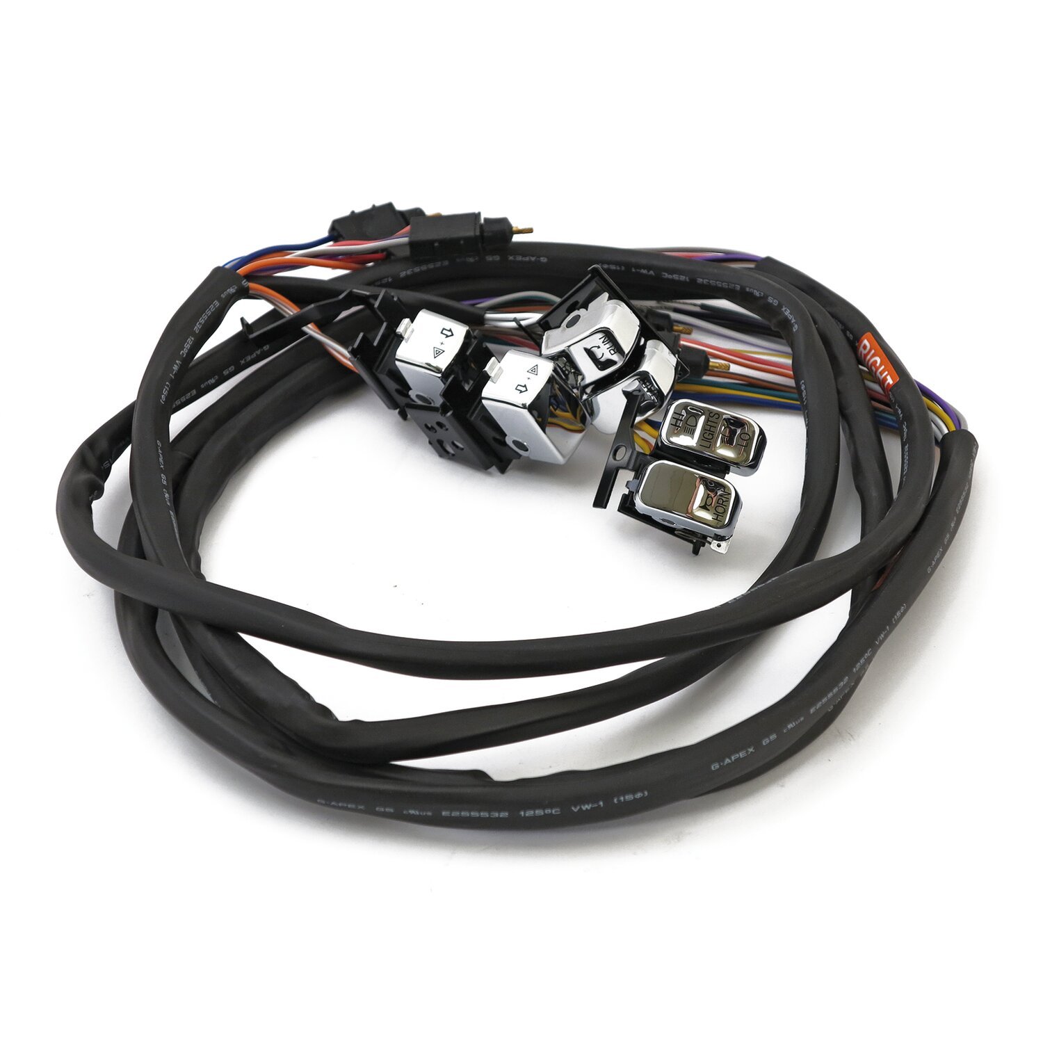 Handlebar switch & wiring kit. Cruise, Black, Chrome