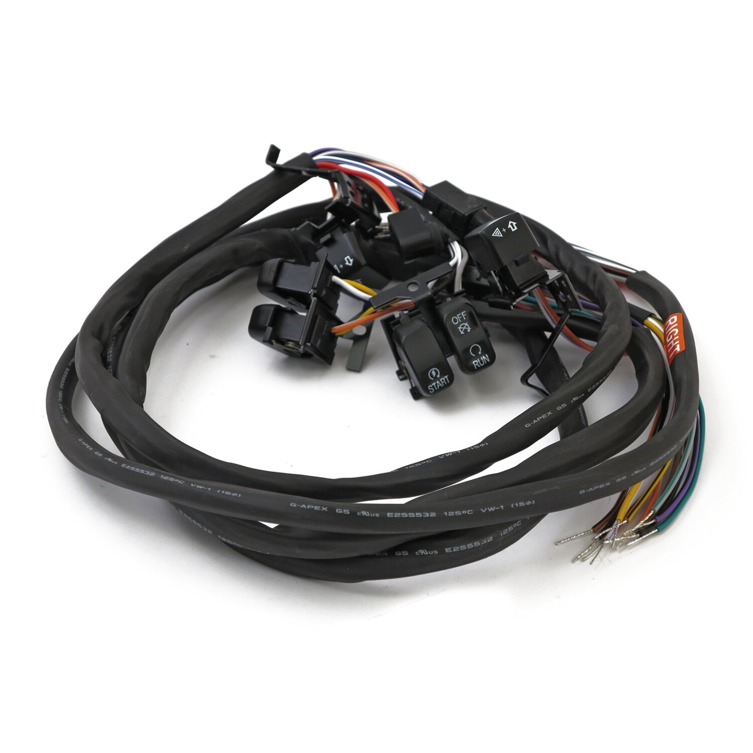 Handlebar switch & wiring kit. Radio/Cruise, Black