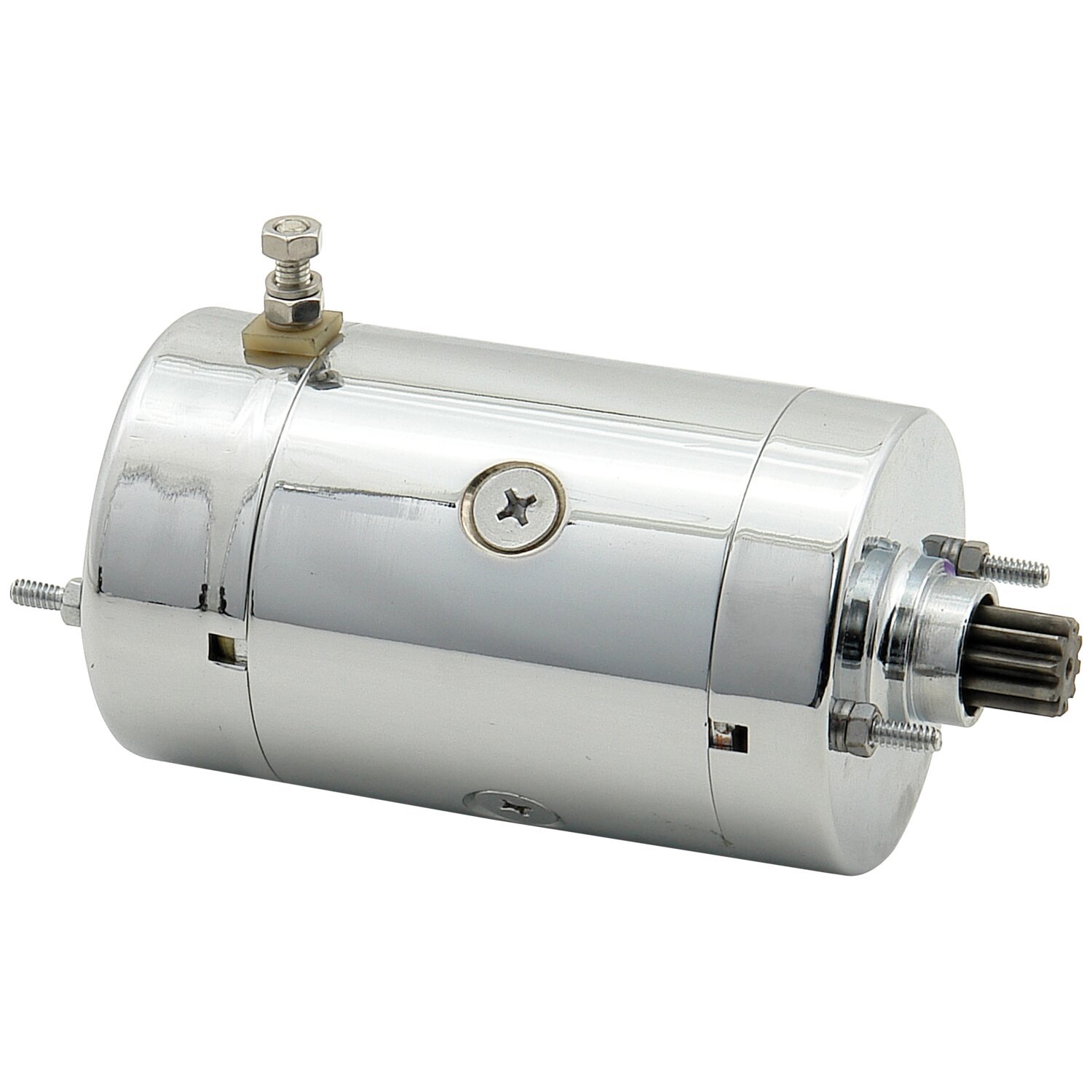 Accel, Ultra Tork starter motor, 0.8kW, Silver, Chrome