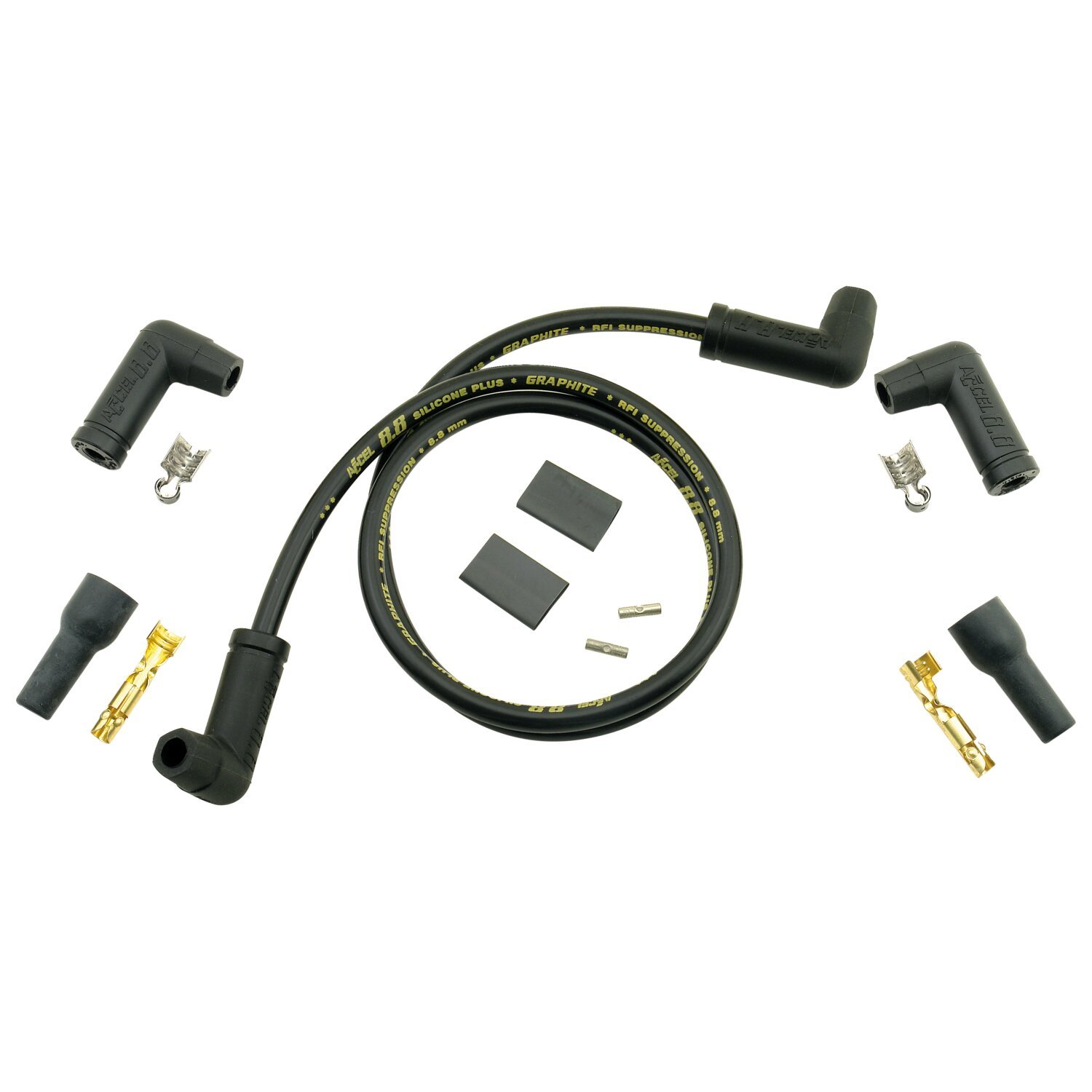 Accel, universal 8.8mm spark plug wire set, Black