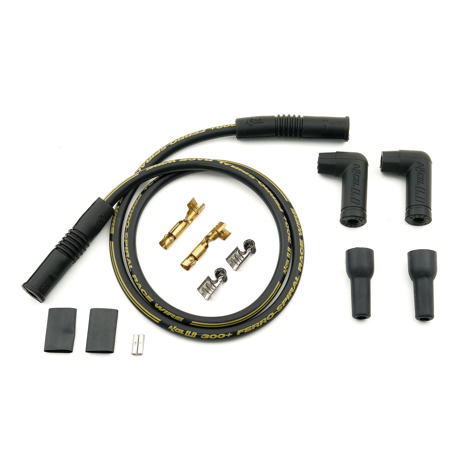 Accel, 8.8mm 300+ spark plug wire set. Univ, Black