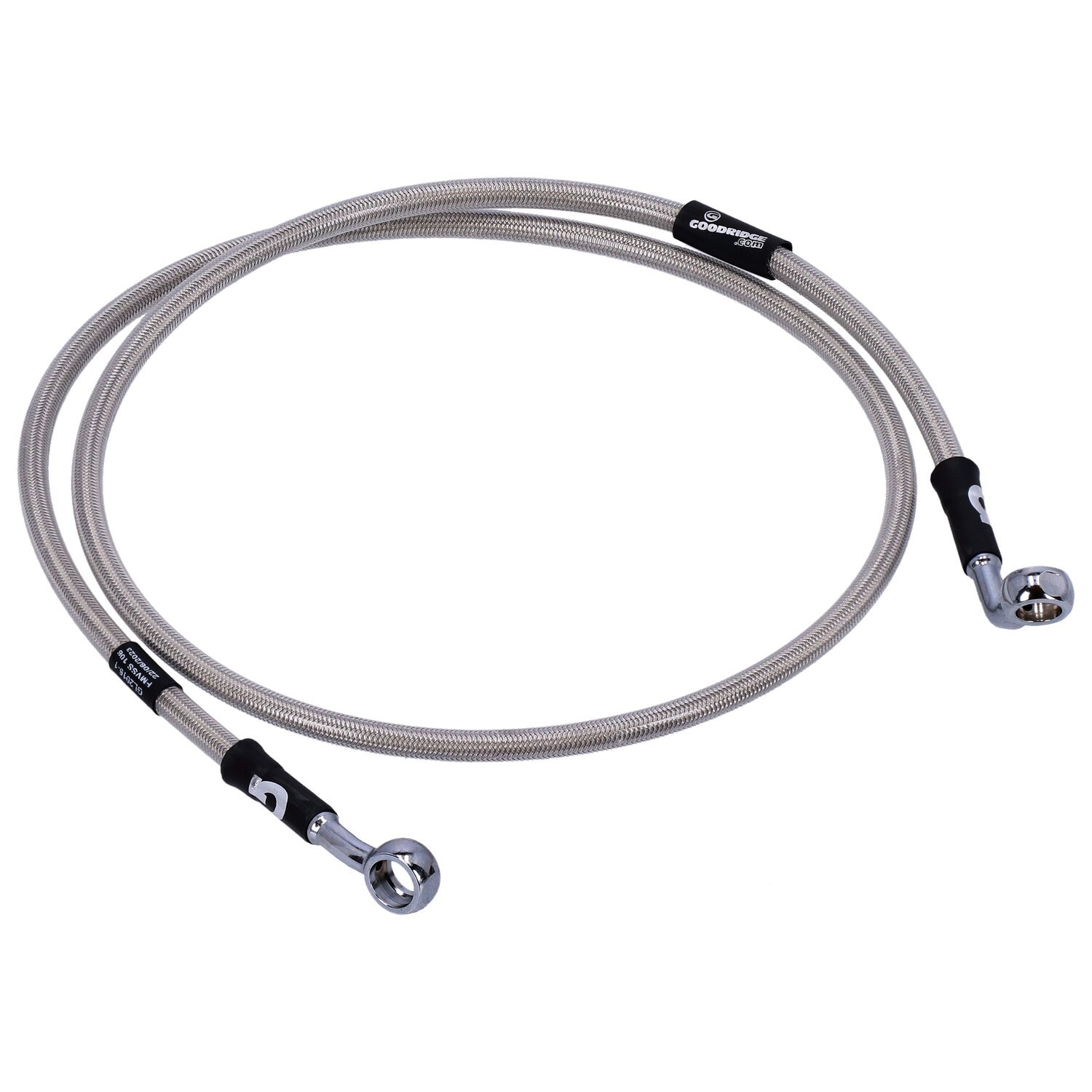 MCS by Goodridge brake line front, stainless clear coated