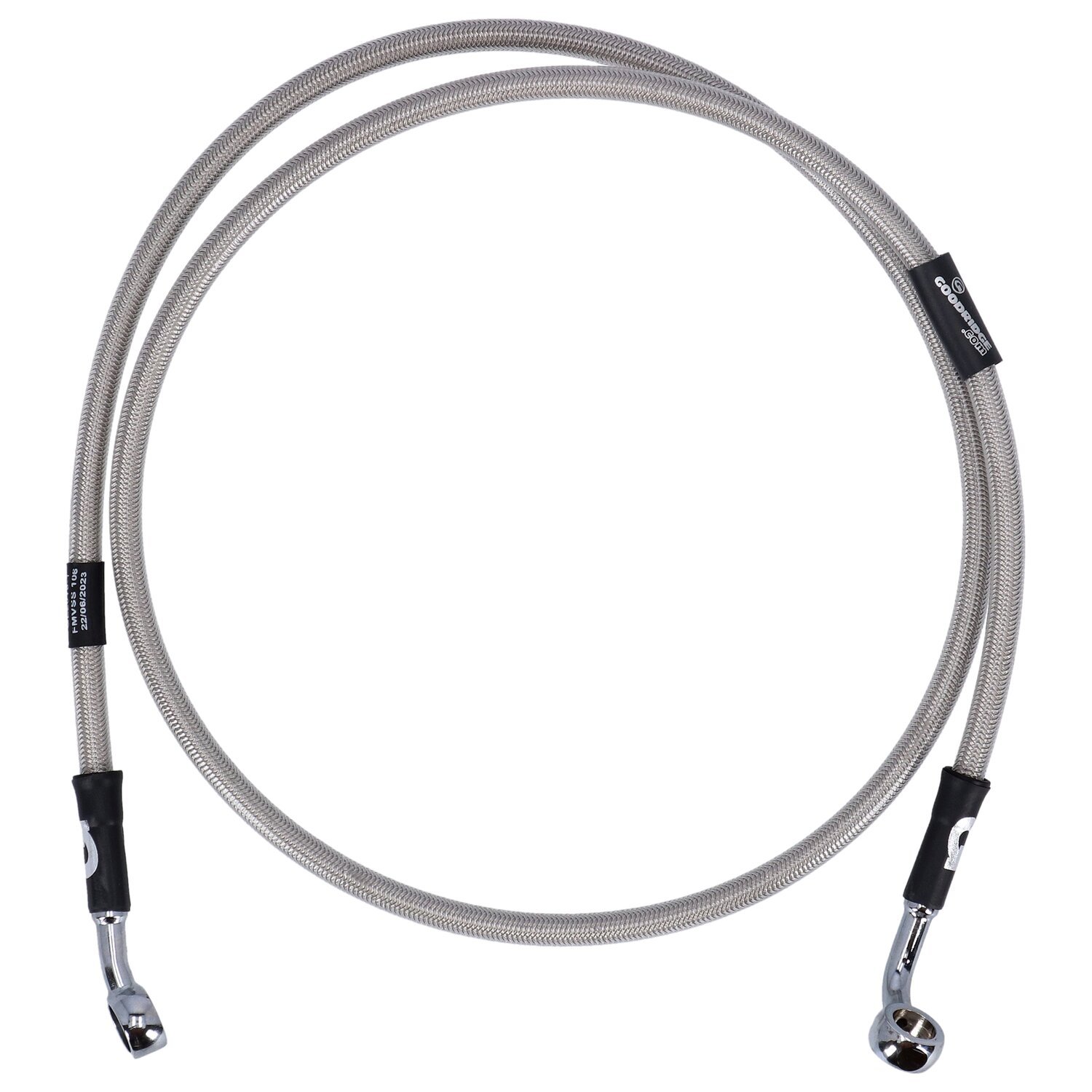 MCS by Goodridge brake line front, stainless clear coated