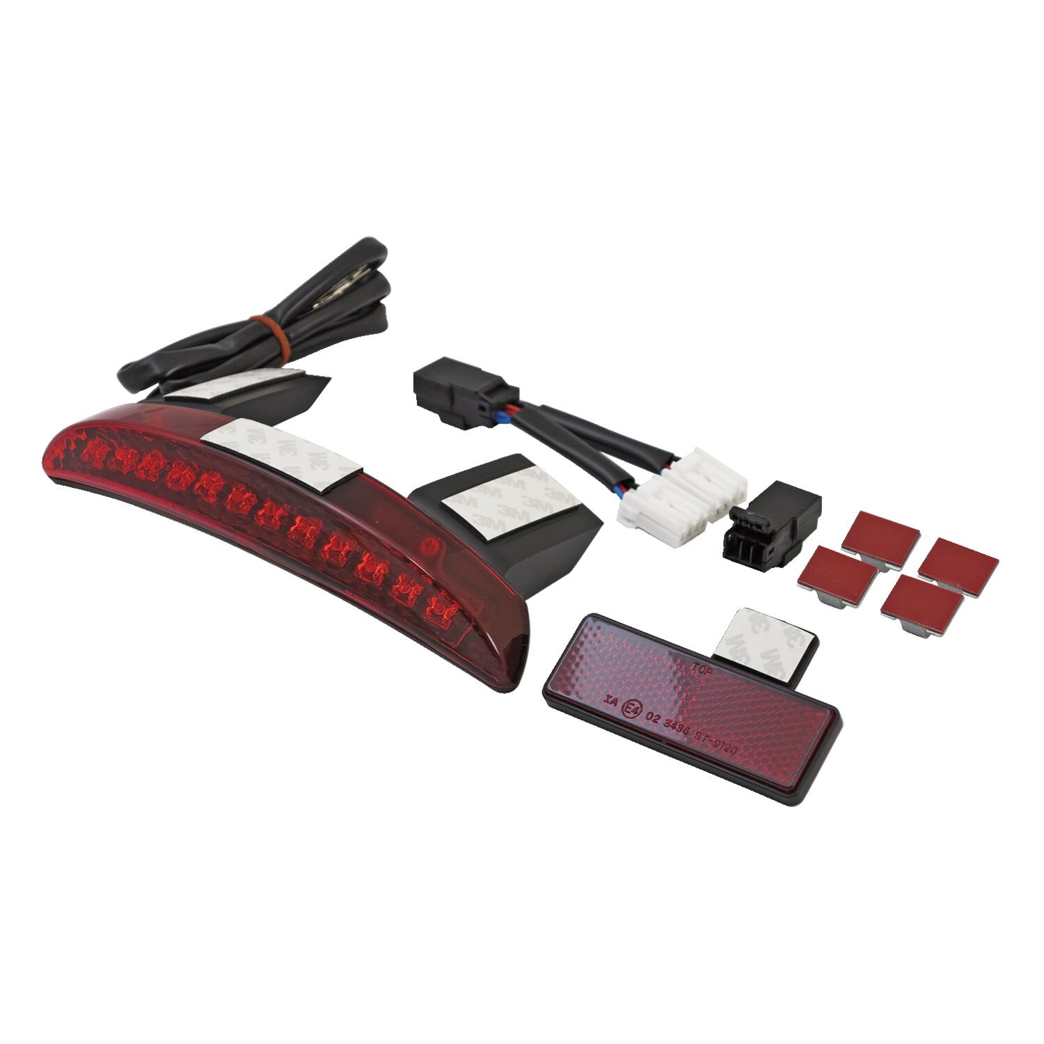 Chopped fender edge LED taillight. Smoke lens, Red