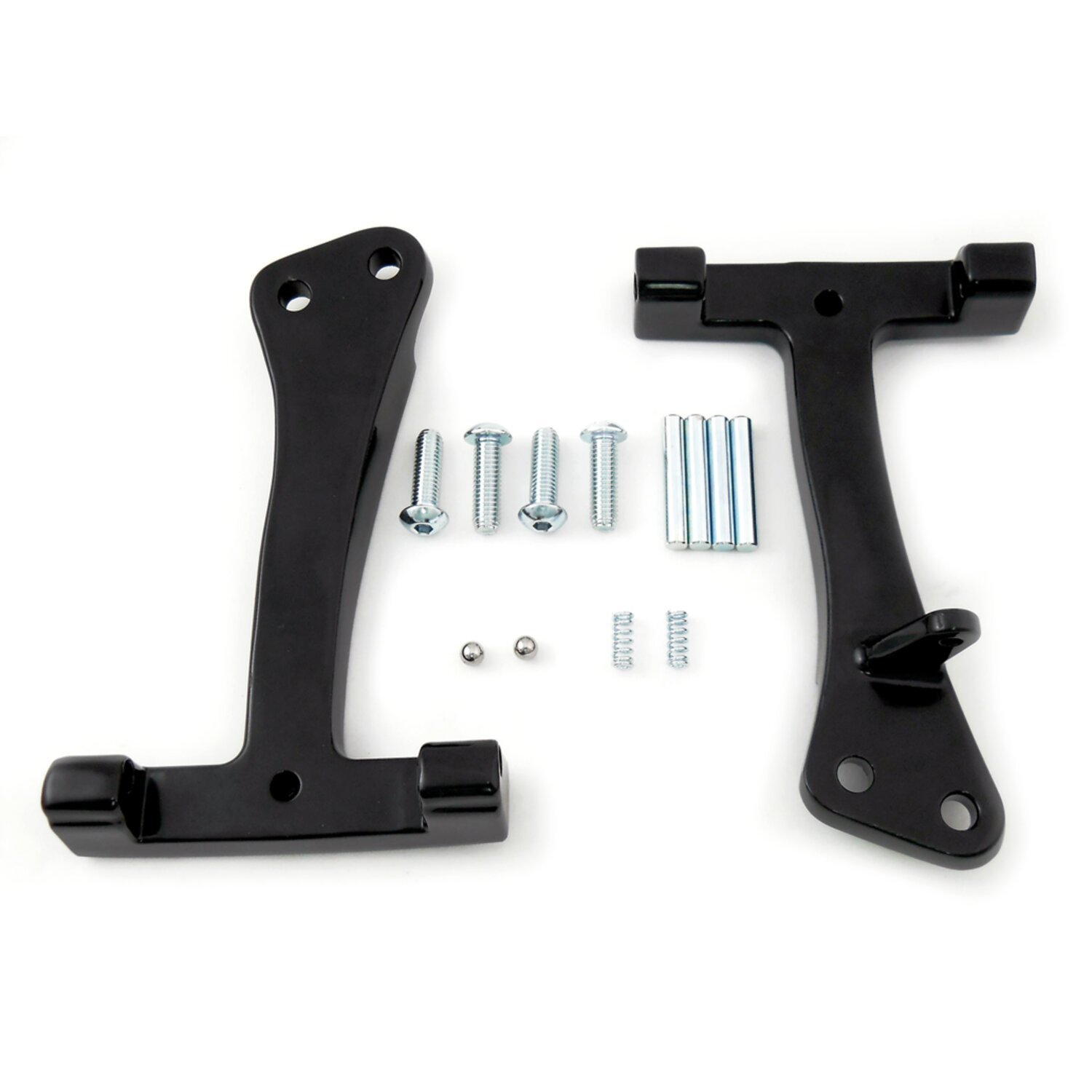 Dyna passenger floorboard mount brackets, Black