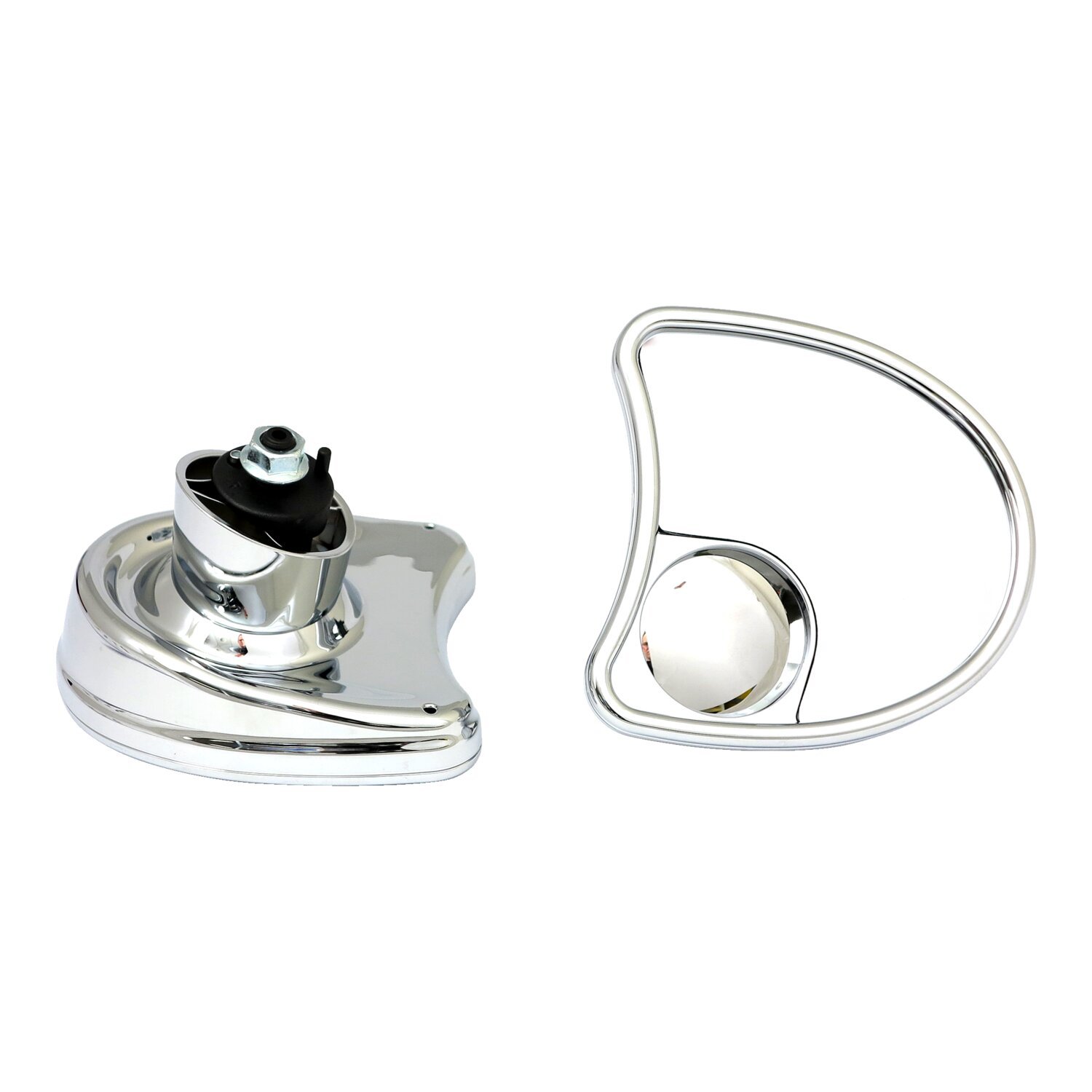 Touring fairing mount mirror kit. Dual vision, Chrome