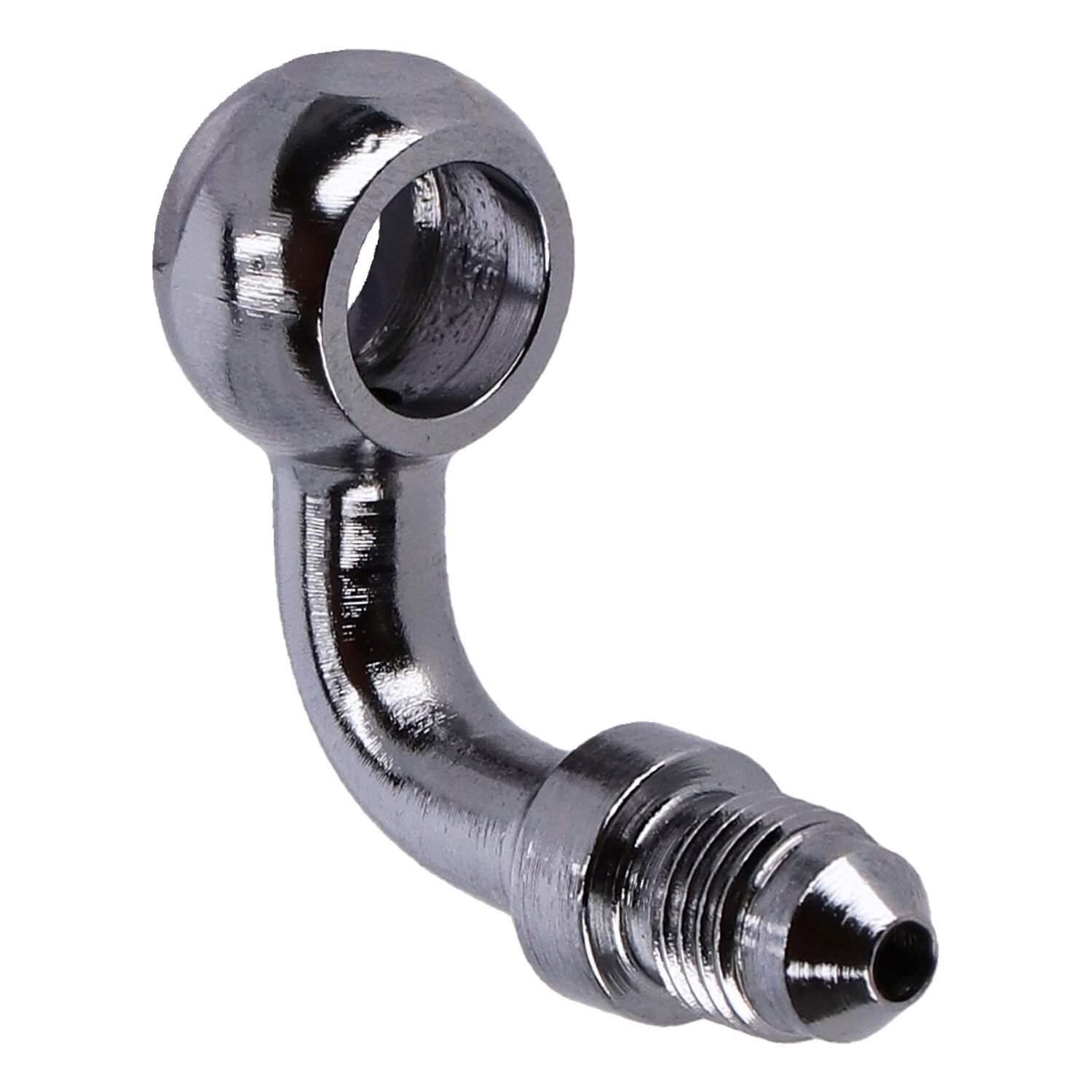 Goodridge Banjo fitting chrome 3/8", 90 degrees, 10mm