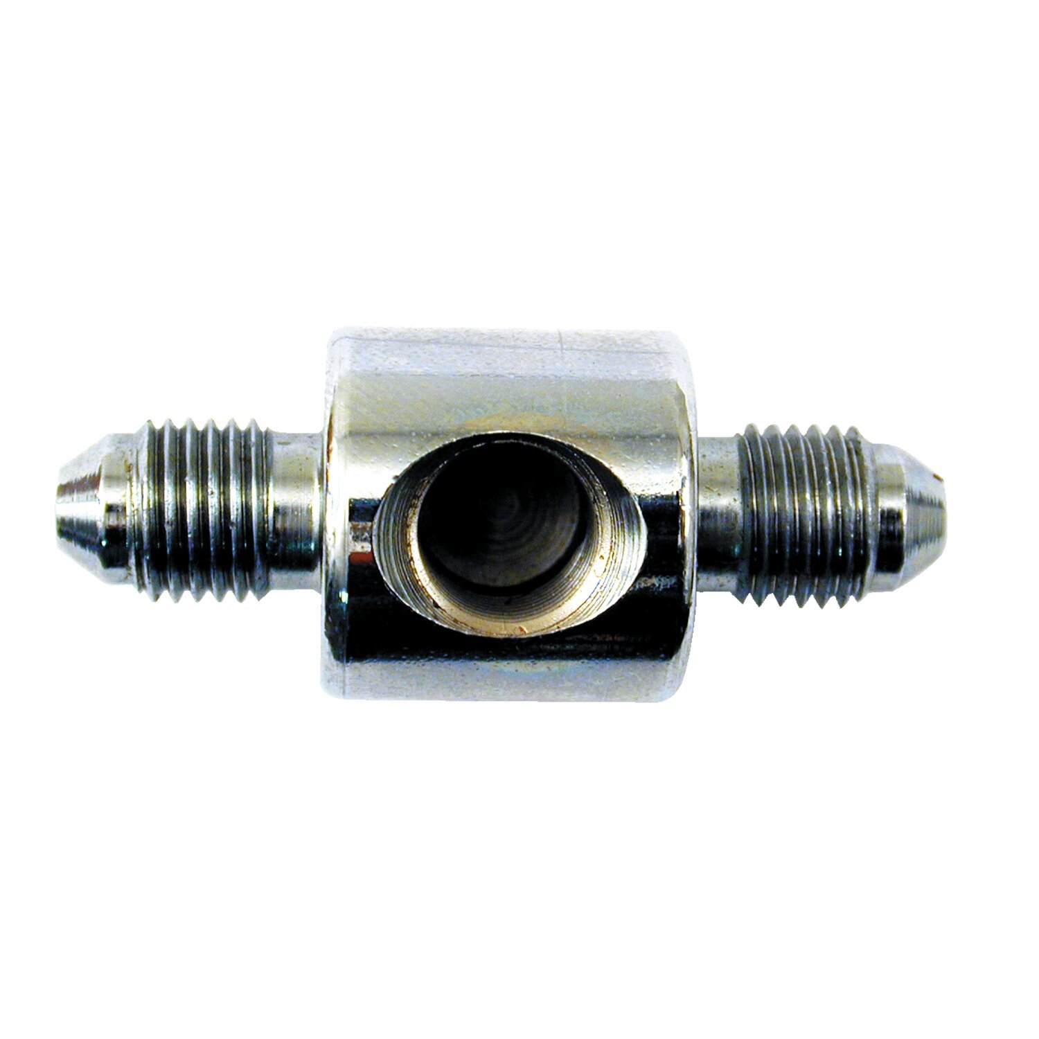Goodridge, universal brake switch fitting. 3/8-24, Chrome