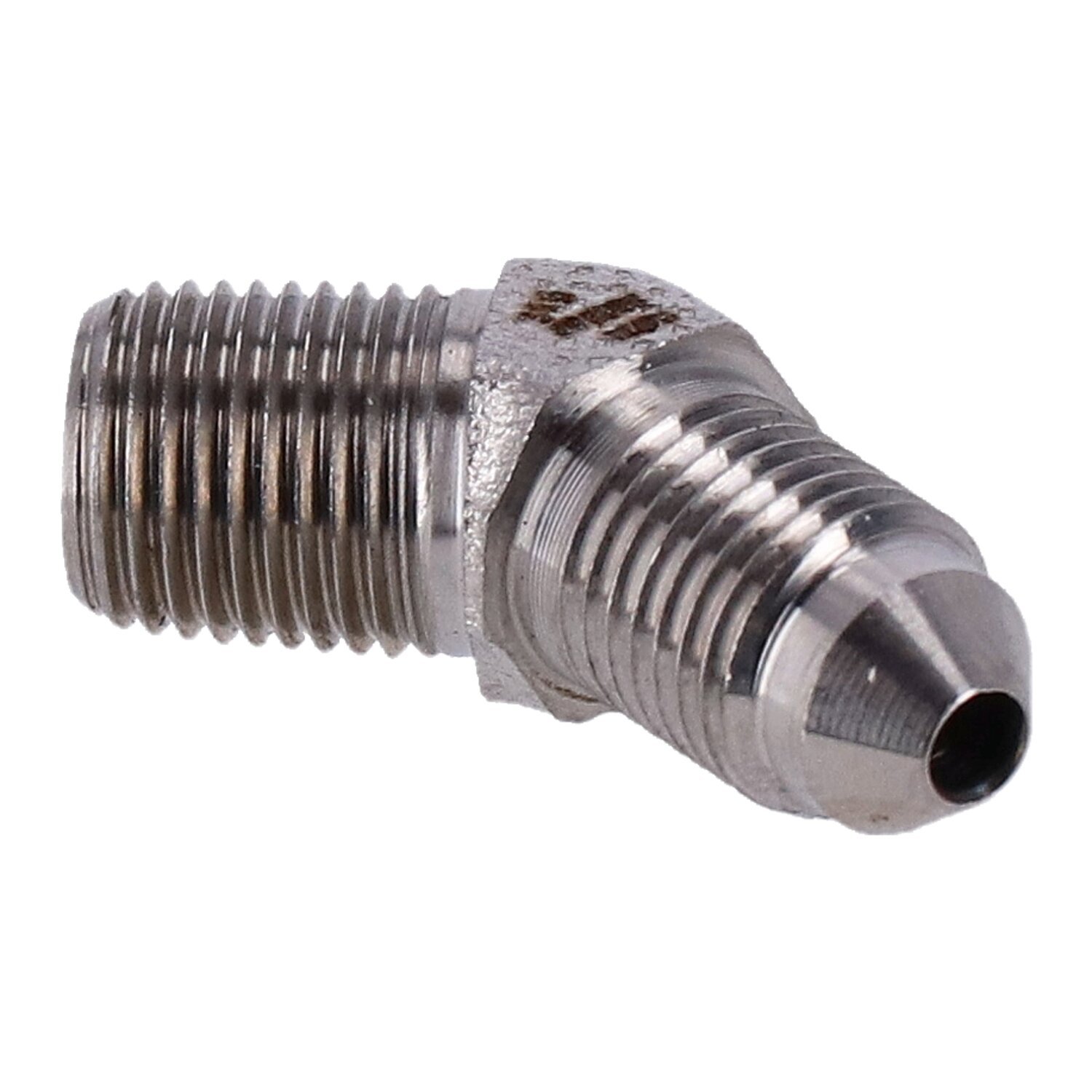 Goodridge adapter fitting, 45 degree. ss