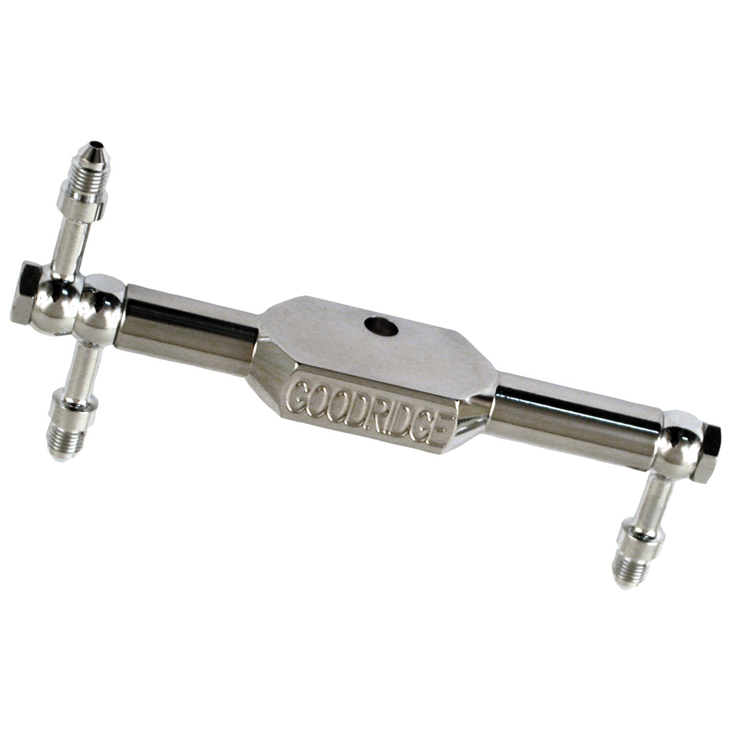 Goodridge, brake tee bar. High polished stainless, Chrome