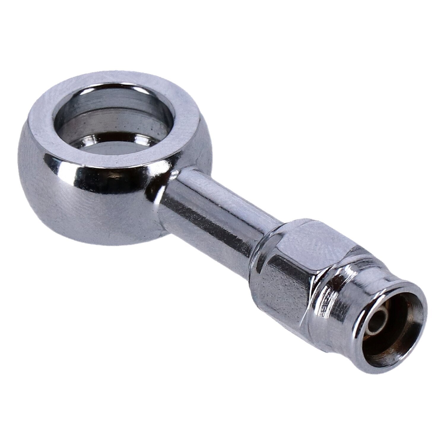 Goodridge, 12mm banjo fitting straight, Chrome
