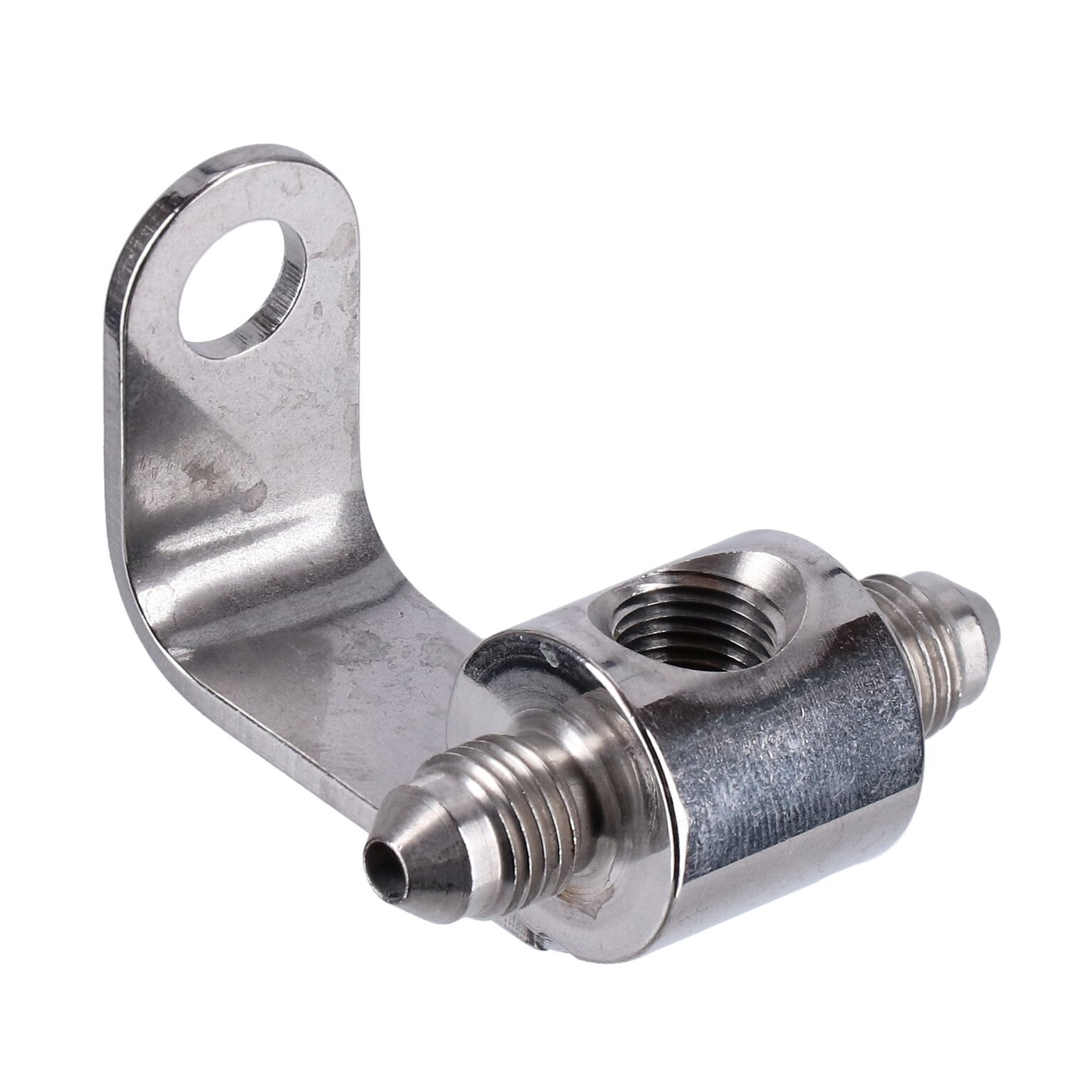 Goodridge brake switch fitting. Polished stainless