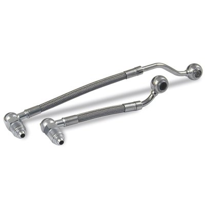 Touring models with early Magneti Marelli fuel injection. Stainless braided hose with PTFE smoothbore liner. Fittings come with a new style swivel banjo bolt, secured by double O-rings and a flush mount clip. Compatible with all fuels.
Note: Will not fit 00-01 FLT with late model Magneti-Marelli inj.