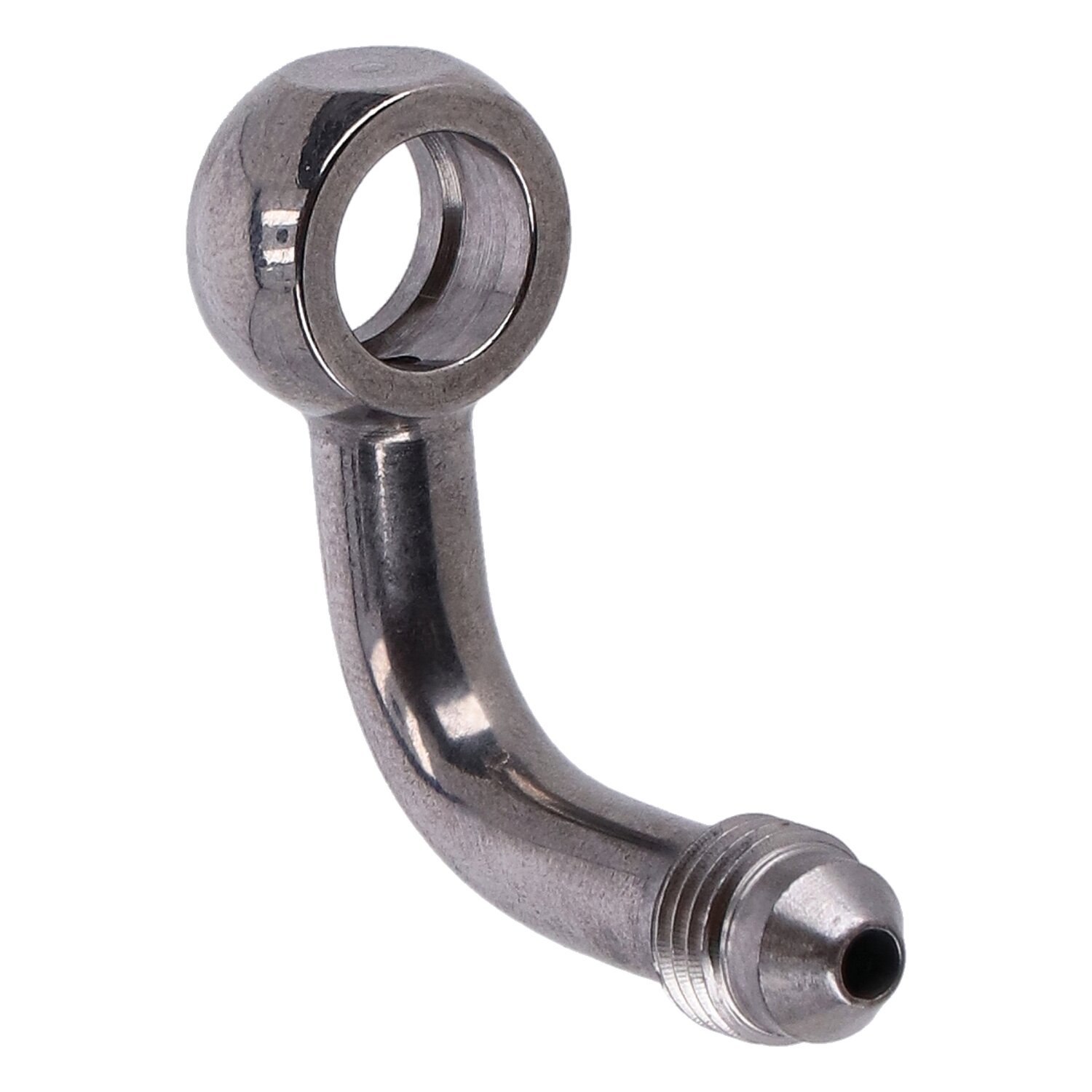 Goodridge, Slimline banjo fitting 3/8", 90 degrees. SS