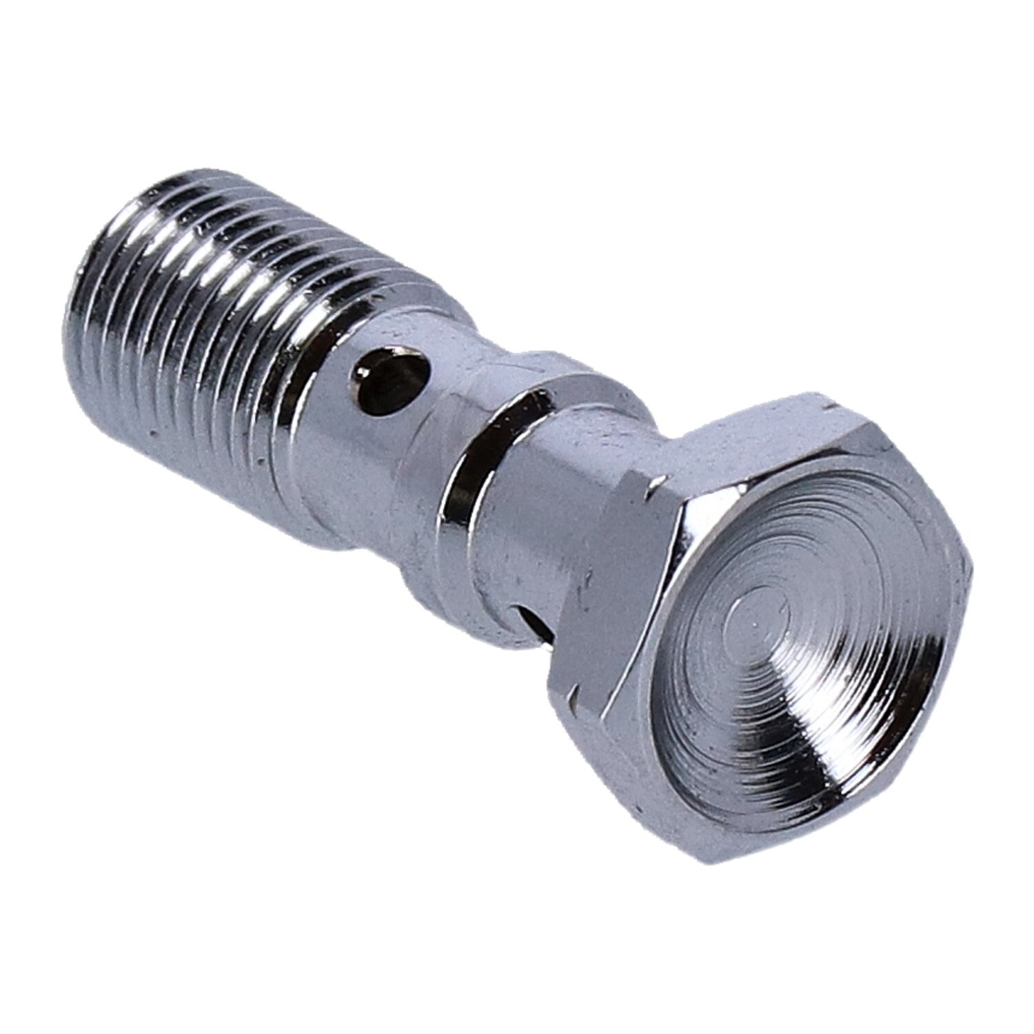 Goodridge, m10x1.00 double banjo bolt, Chrome
