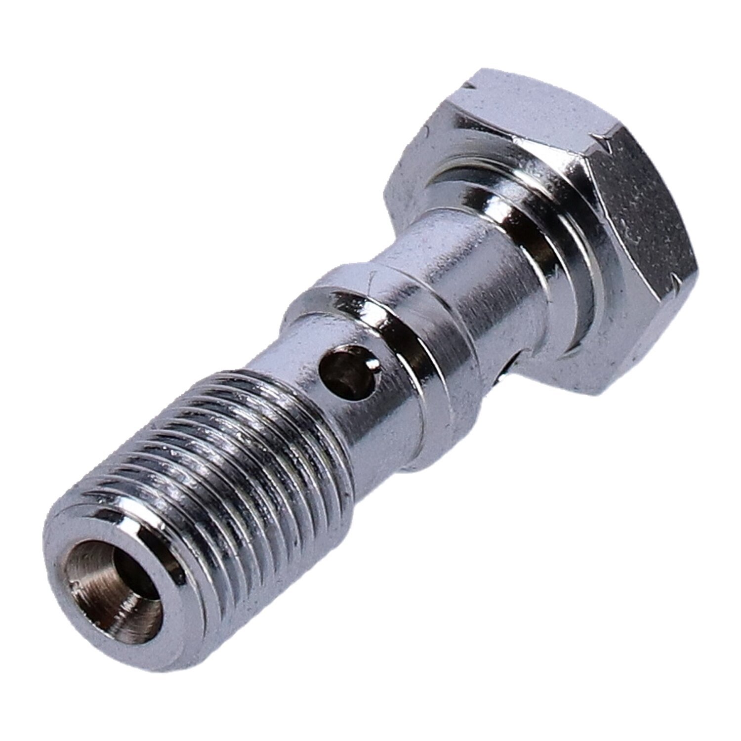 Goodridge, m10x1.00 double banjo bolt, Chrome