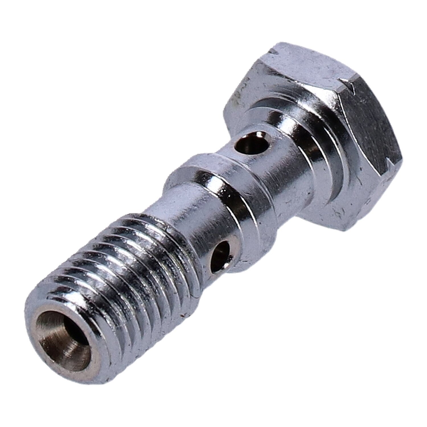 Goodridge, m10x1.25 double banjo bolt, Chrome