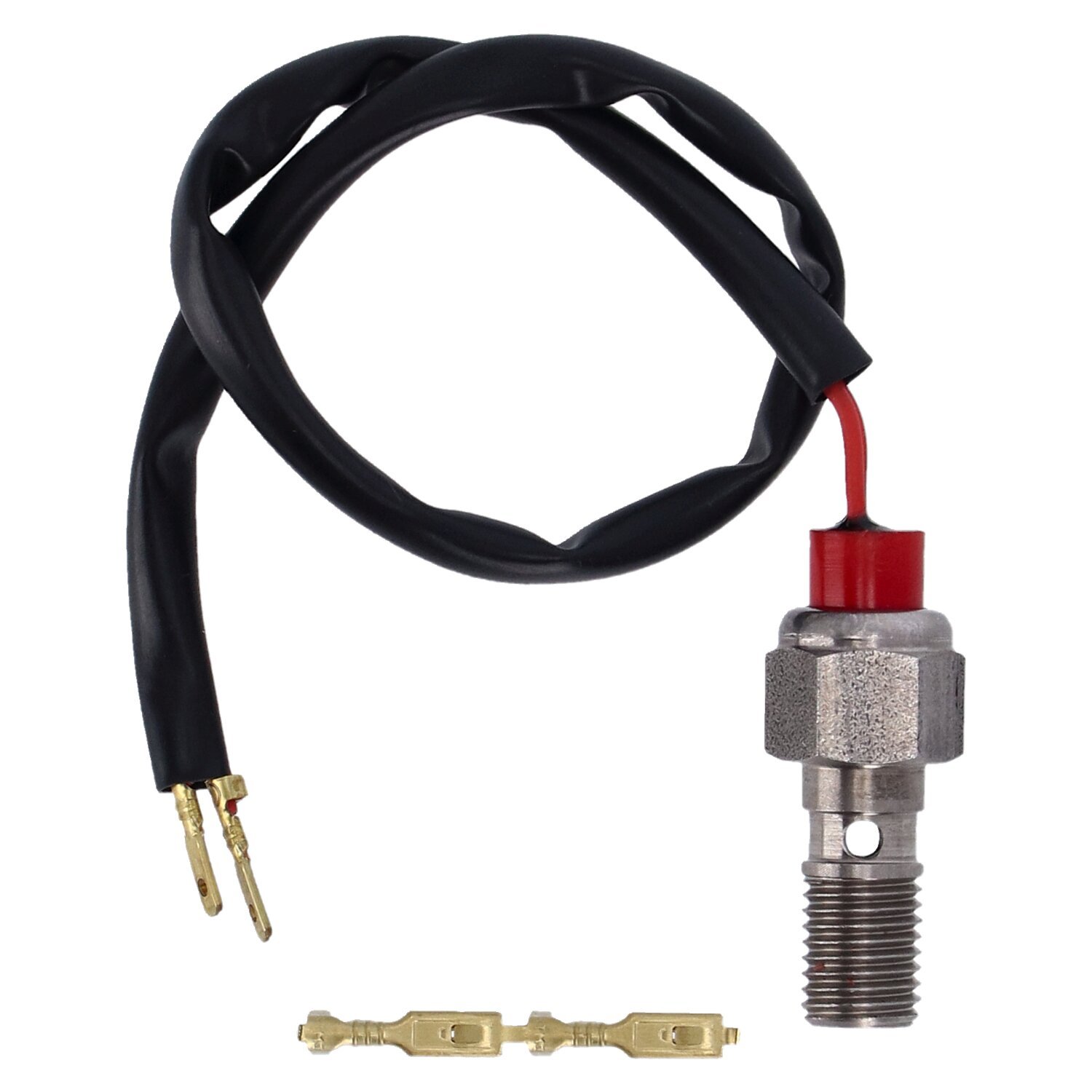 Goodridge, M10 x 1.25 banjo brake switch. SS