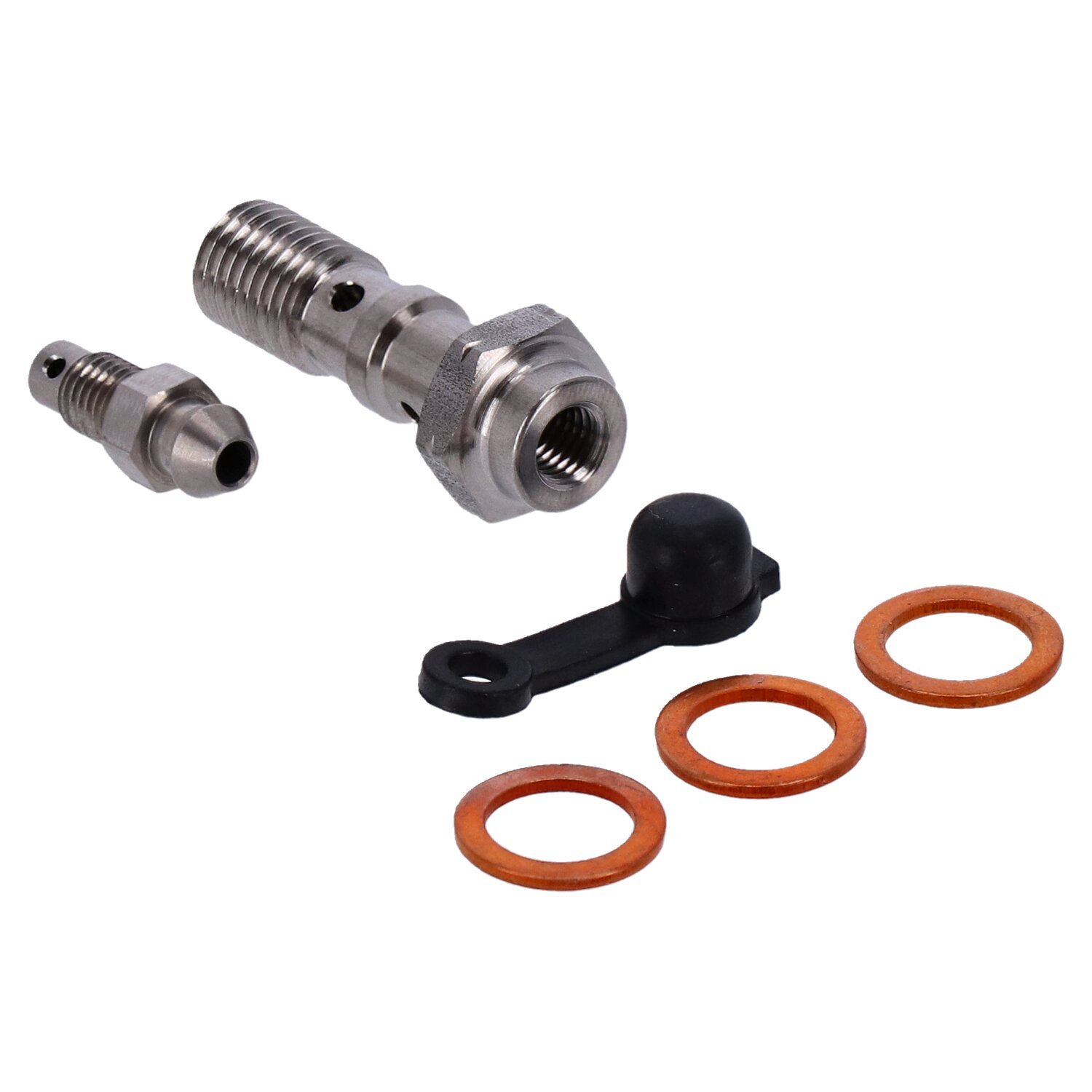 Goodridge, M10 x 1.25 double banjo bolt with bleed nipple