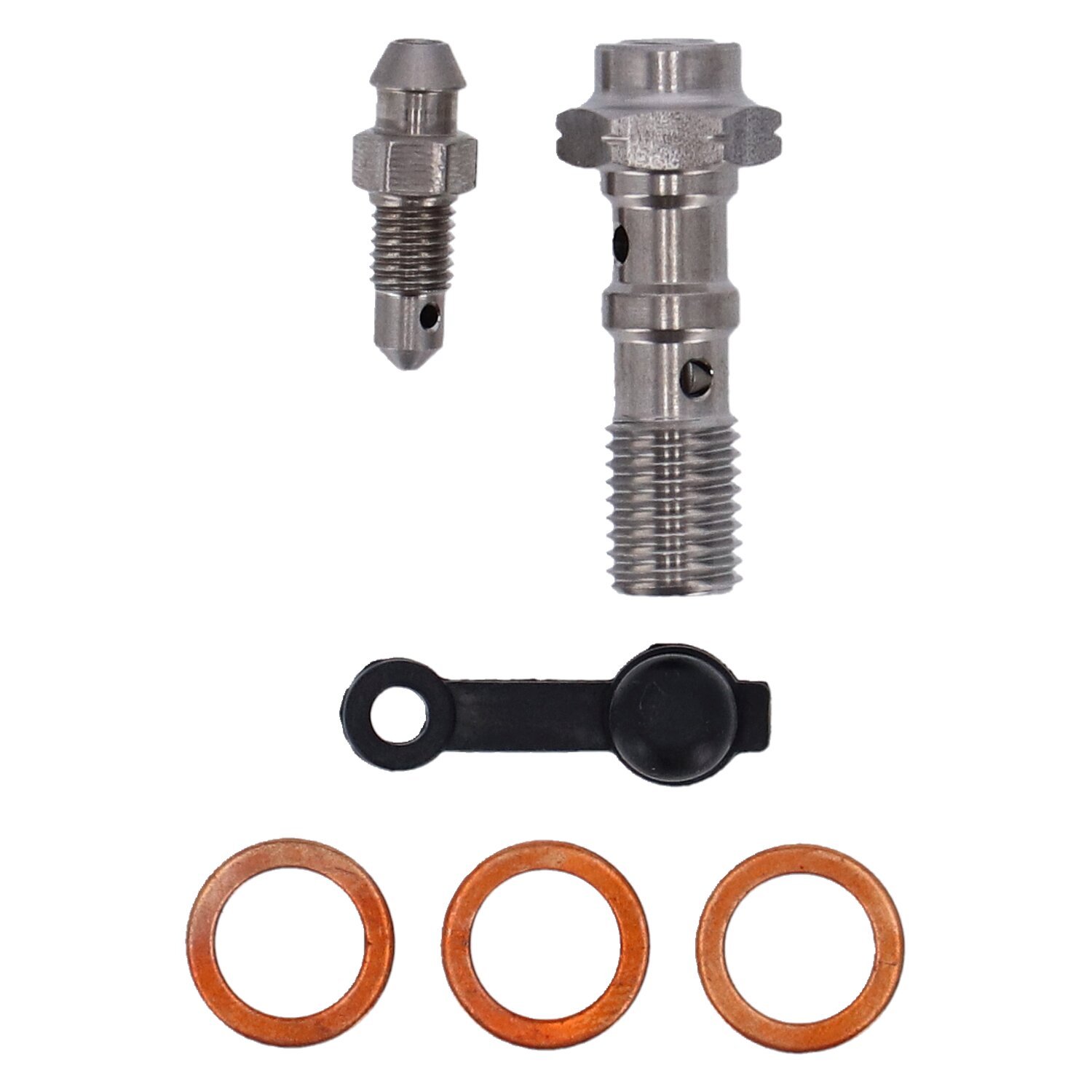 Goodridge, M10 x 1.25 double banjo bolt with bleed nipple