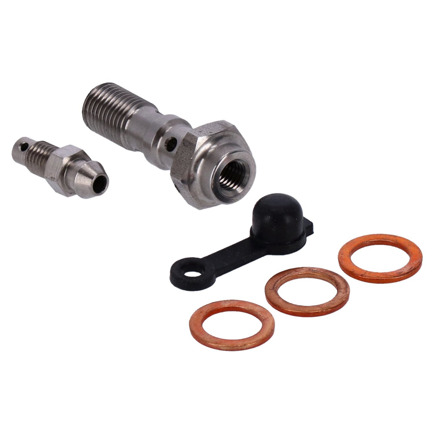 Goodridge, 3/8-24 double banjo bolt with bleed nipple