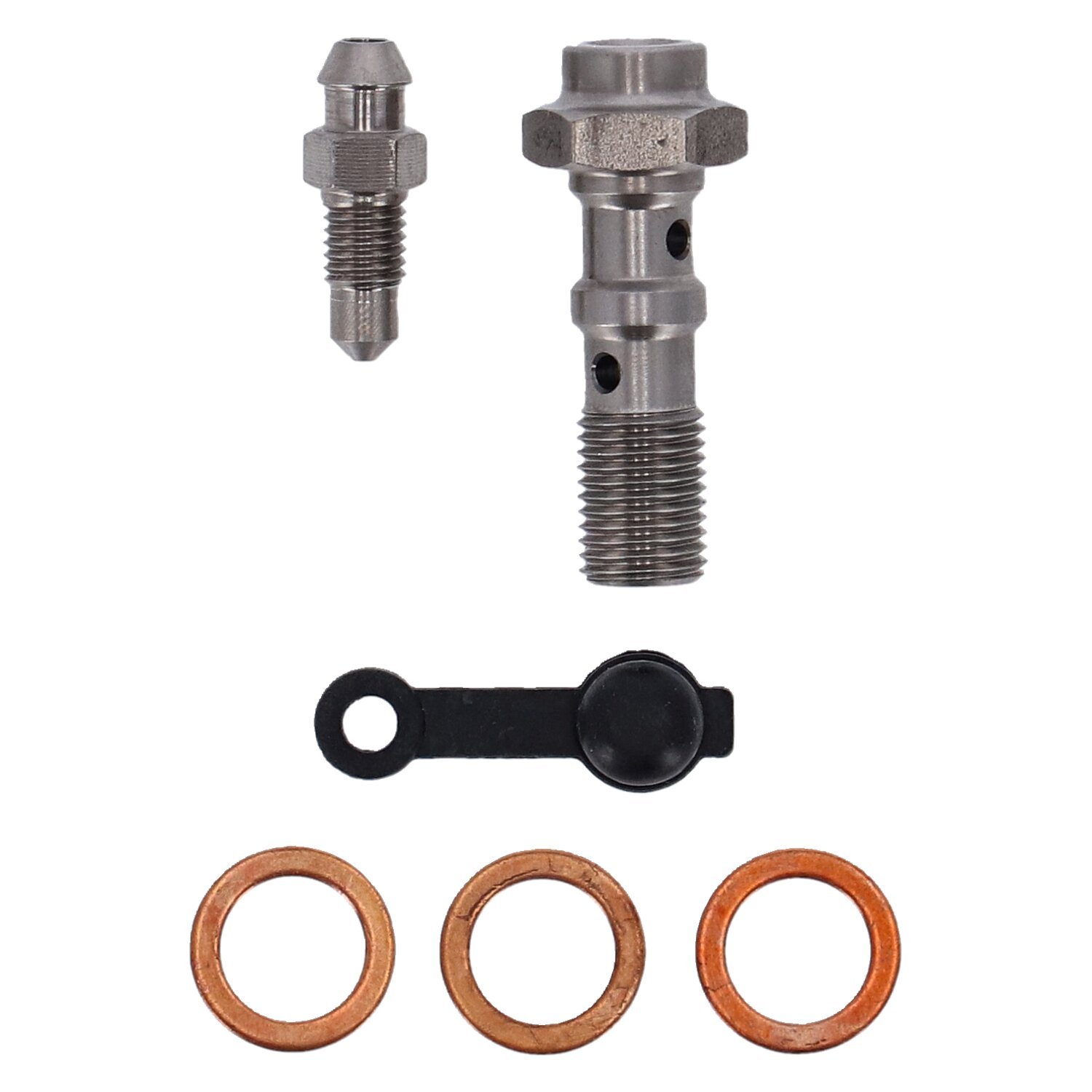 Goodridge, 3/8-24 double banjo bolt with bleed nipple