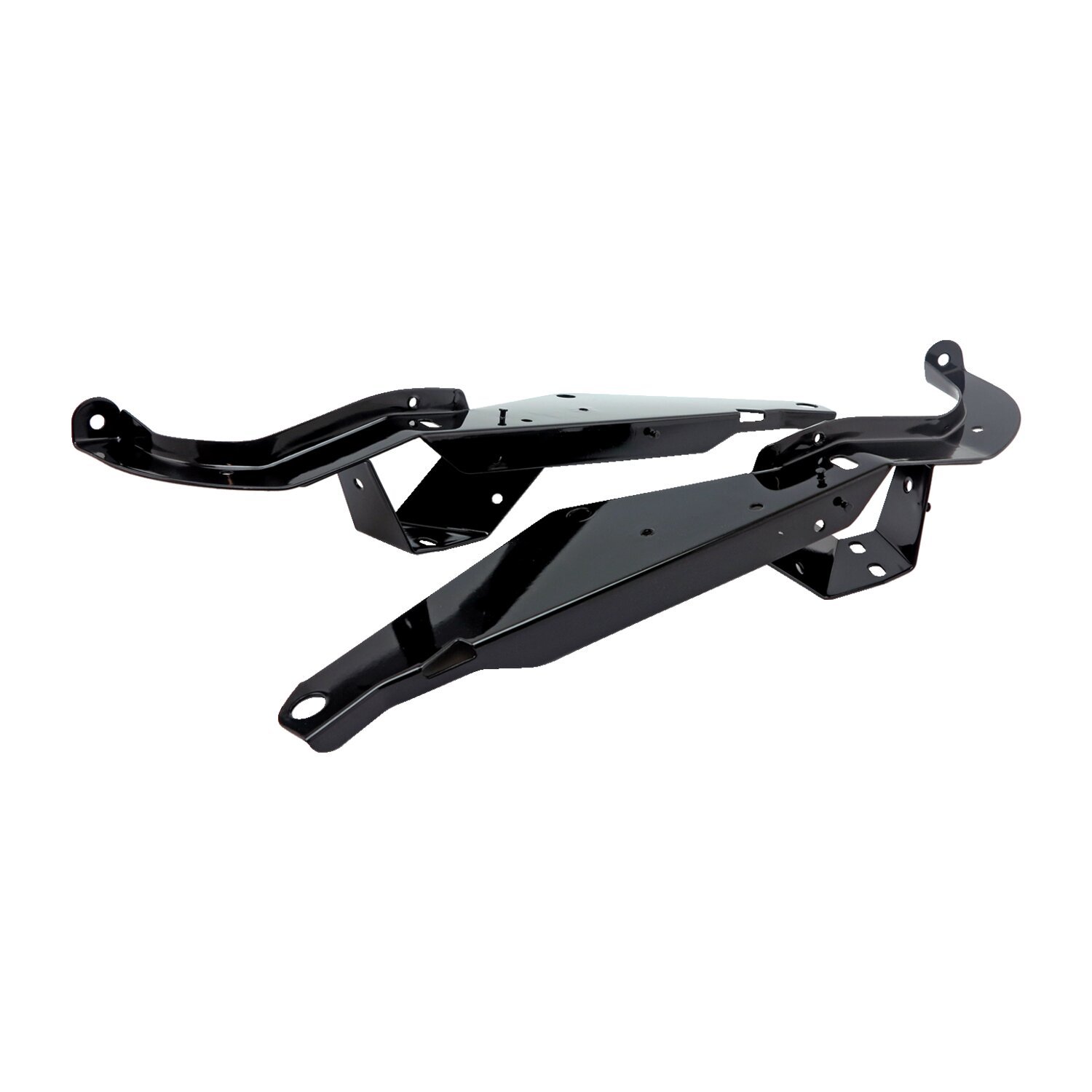 Outer batwing fairing support bracket set, heavy duty, Black, Gloss