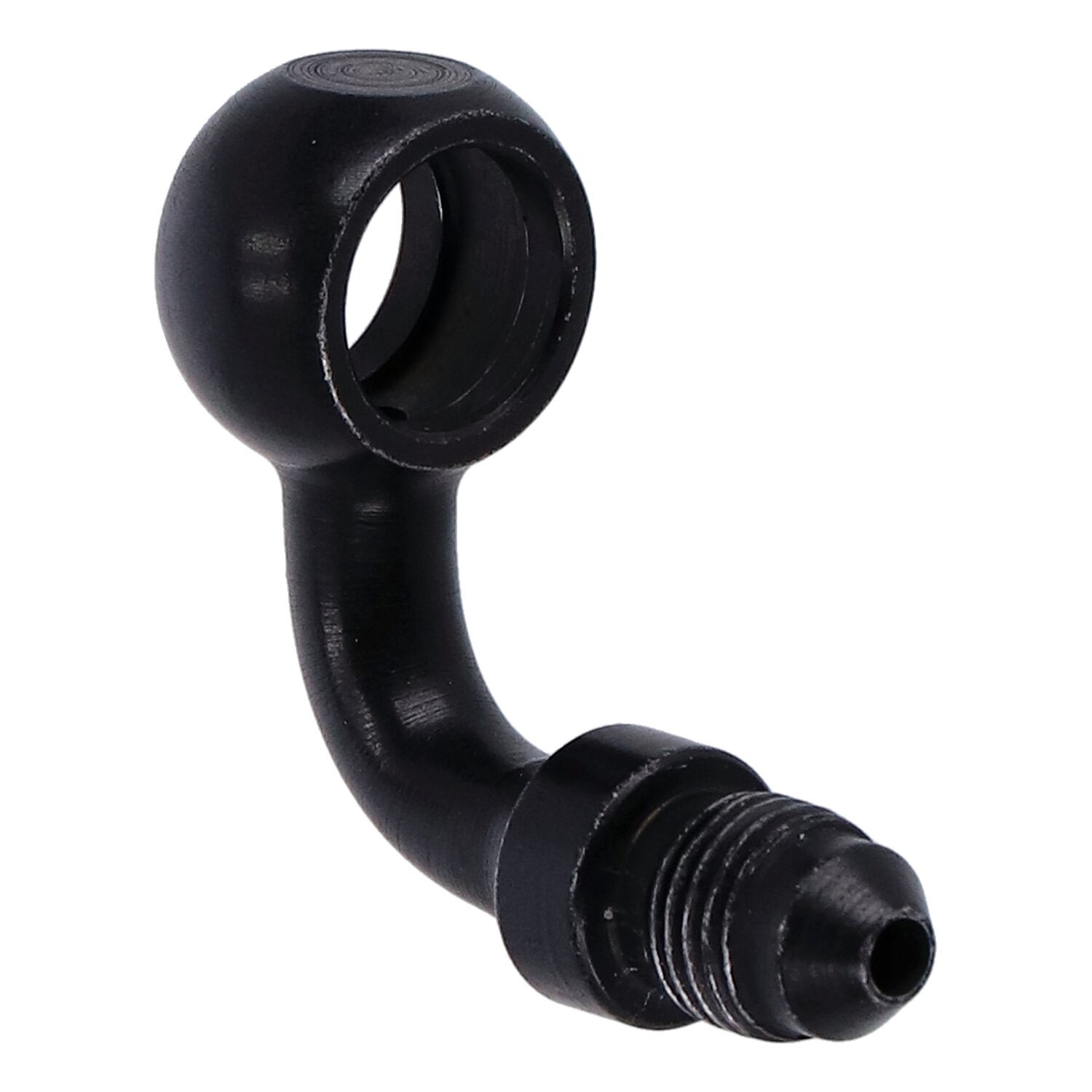 Goodridge Banjo fitting black 7/16", 90 degrees, 11mm