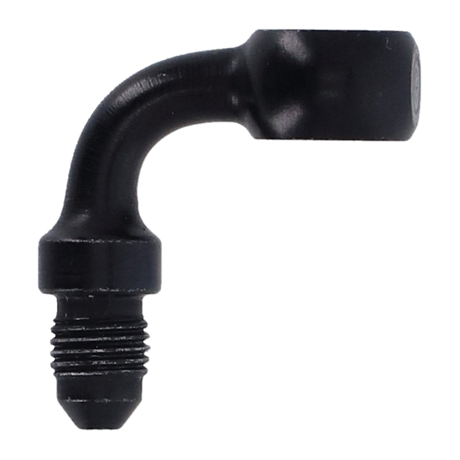 Goodridge Banjo fitting black 7/16", 90 degrees, 11mm