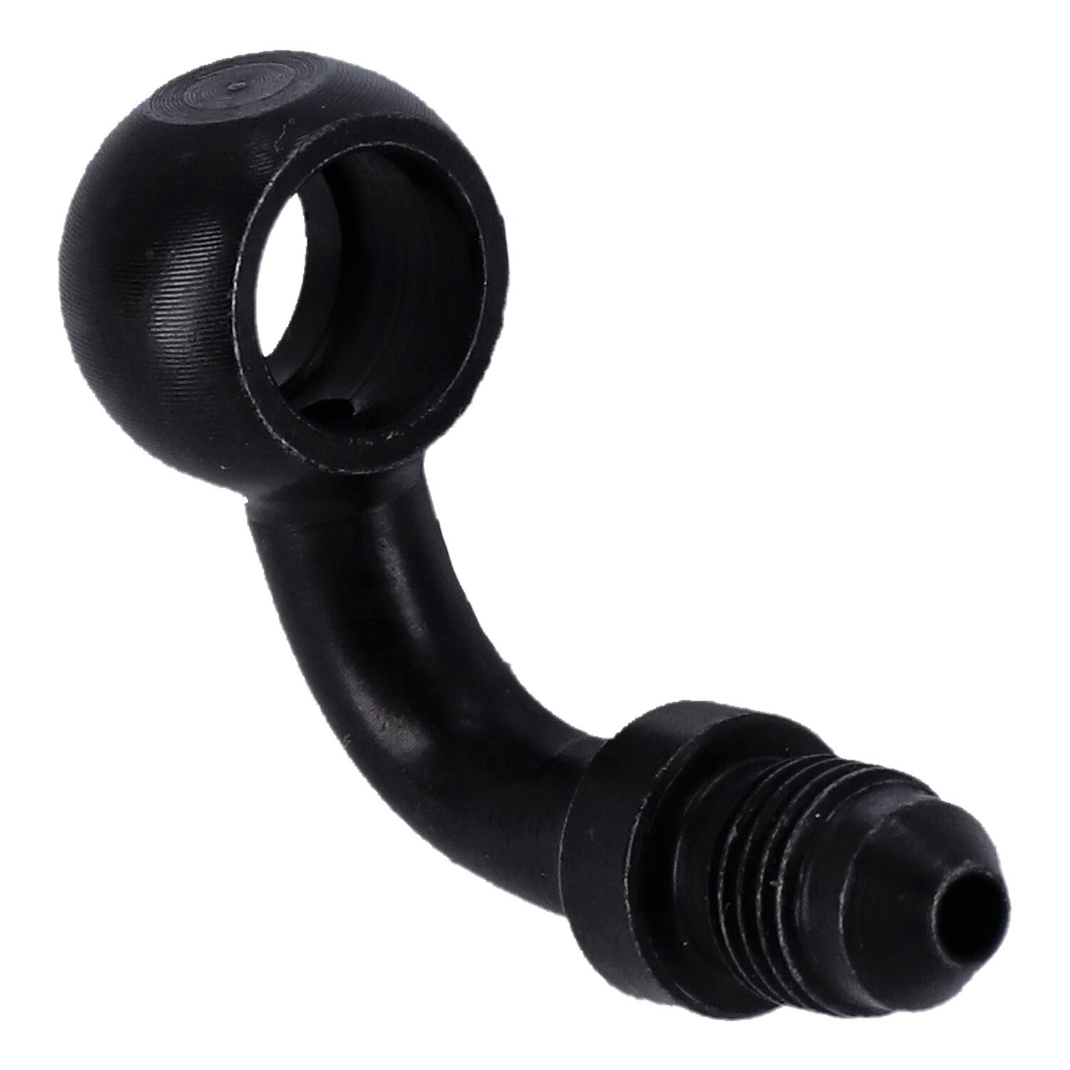 Goodridge Banjo fitting black 3/8", 90 degrees, 10mm