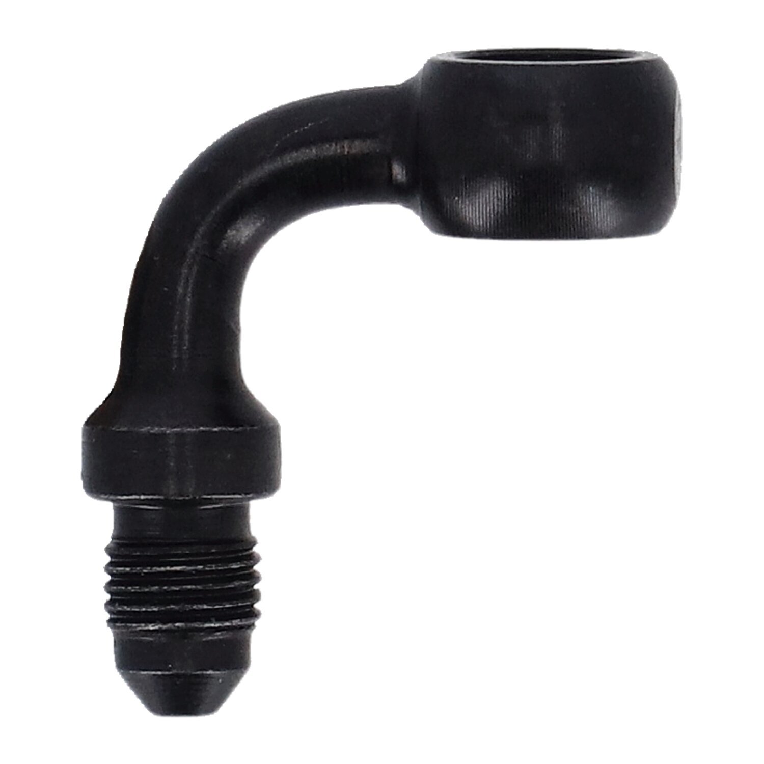 Goodridge Banjo fitting black 3/8", 90 degrees, 10mm