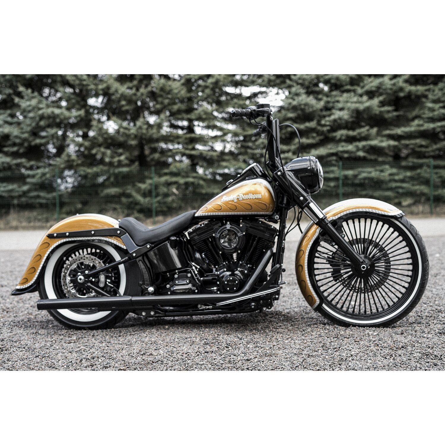 Killer Custom, 'Competition series' front wrap fender. 23", Unpainted, Raw