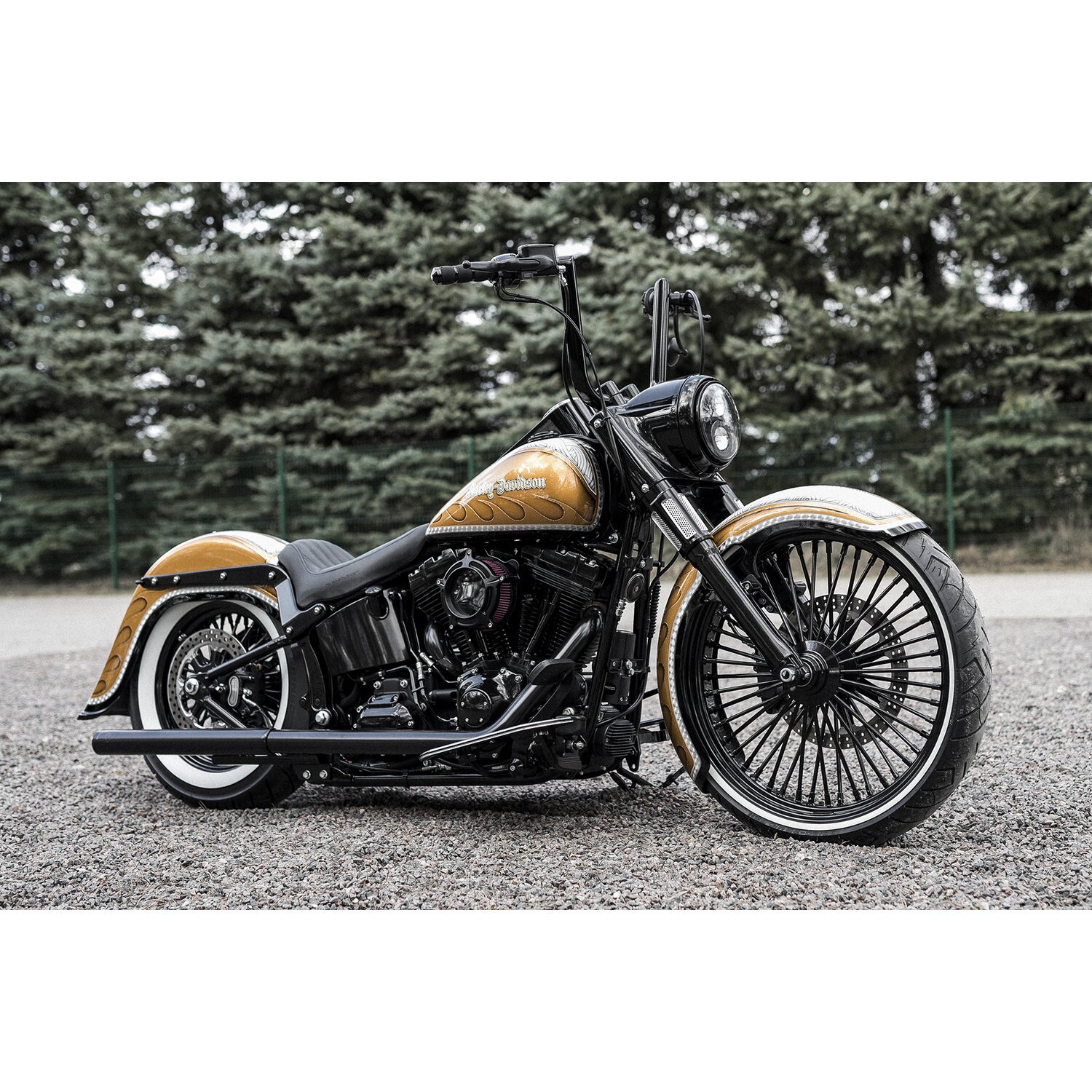 Killer Custom, 'Competition series' front wrap fender. 23", Unpainted, Raw