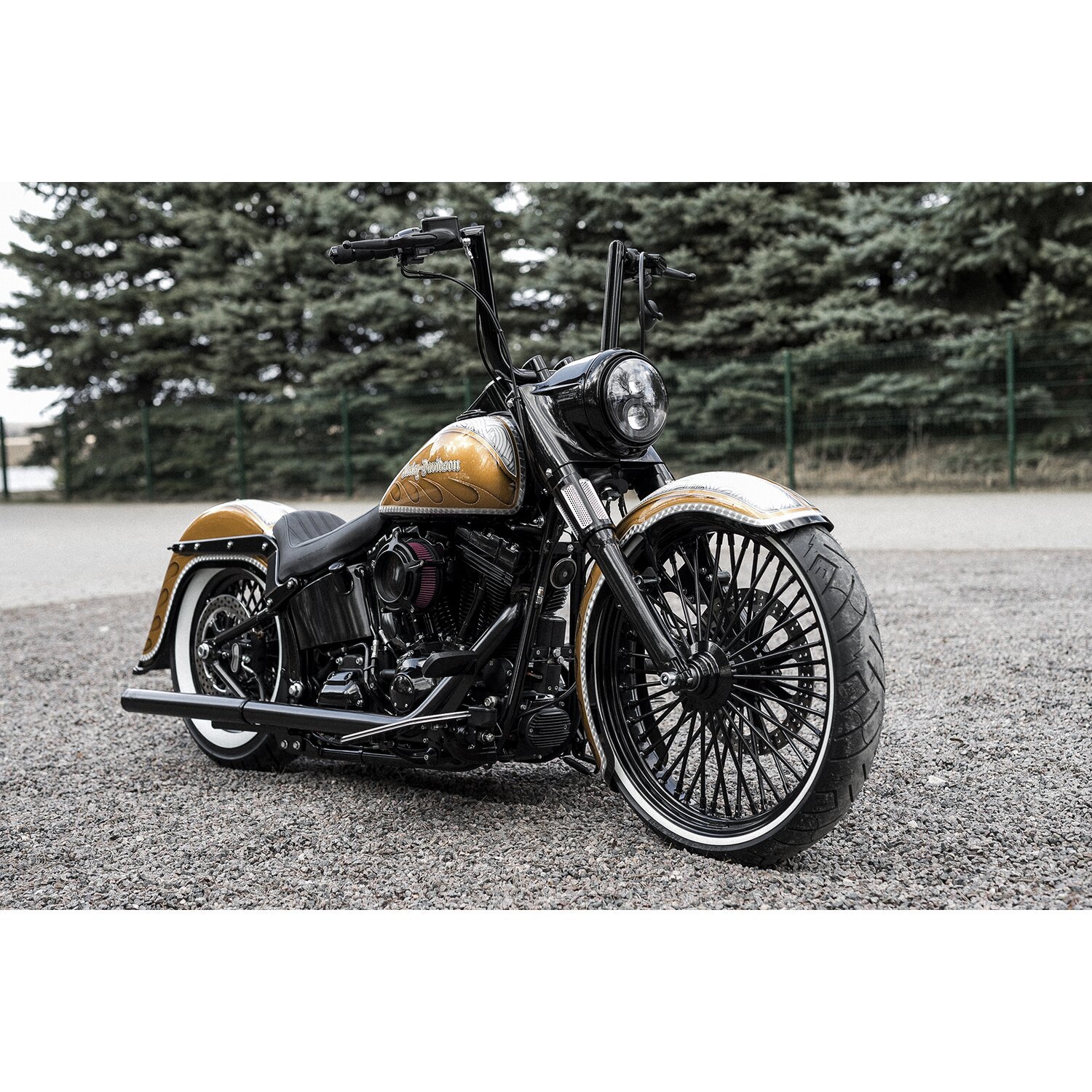 Killer Custom, 'Competition series' front wrap fender. 23", Unpainted, Raw