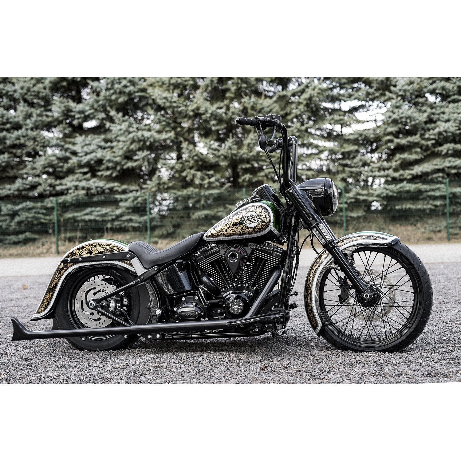 Killer Custom, 'Competition series' front wrap fender. 21", Unpainted, Raw