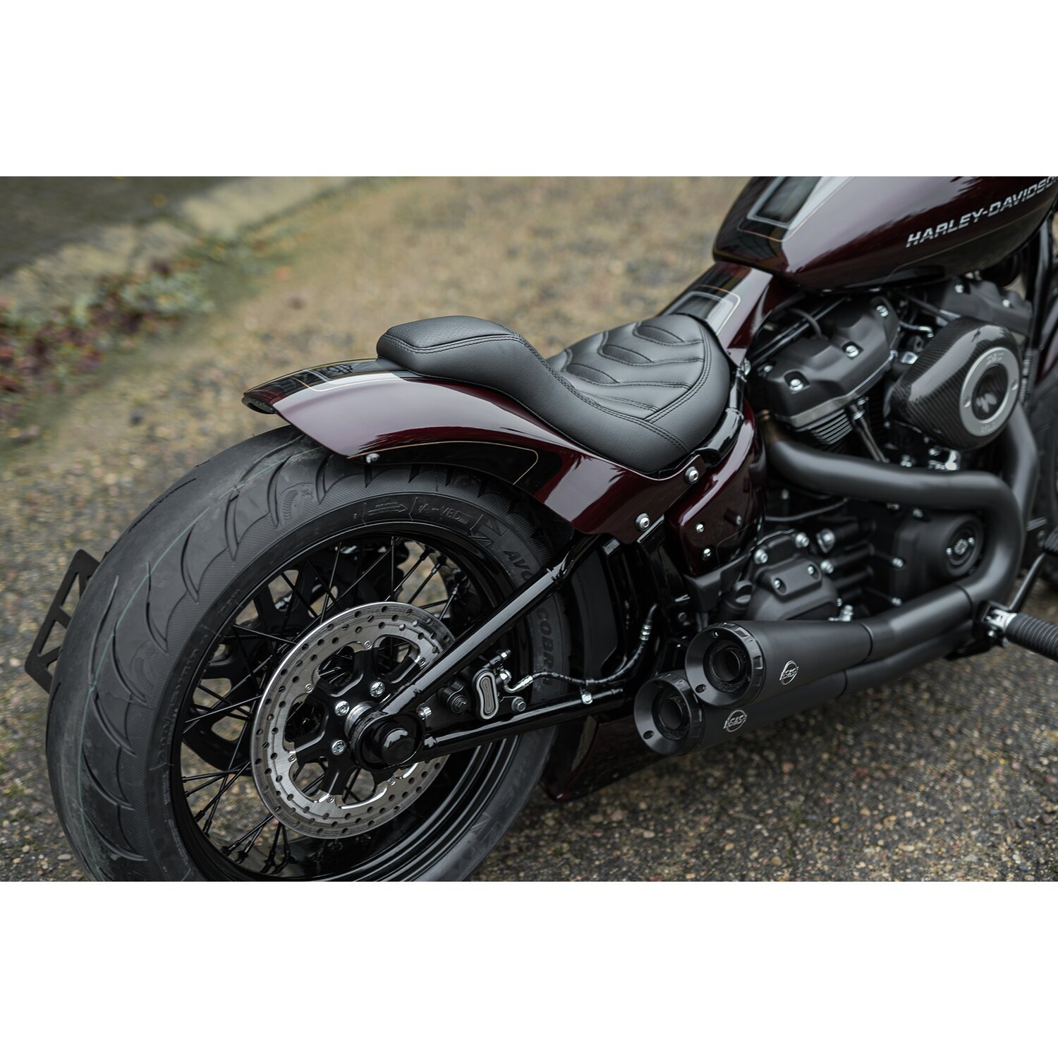 Killer Custom, 'Bobbstr' rear fender kit. For 150-170 tire, Unpainted, Raw