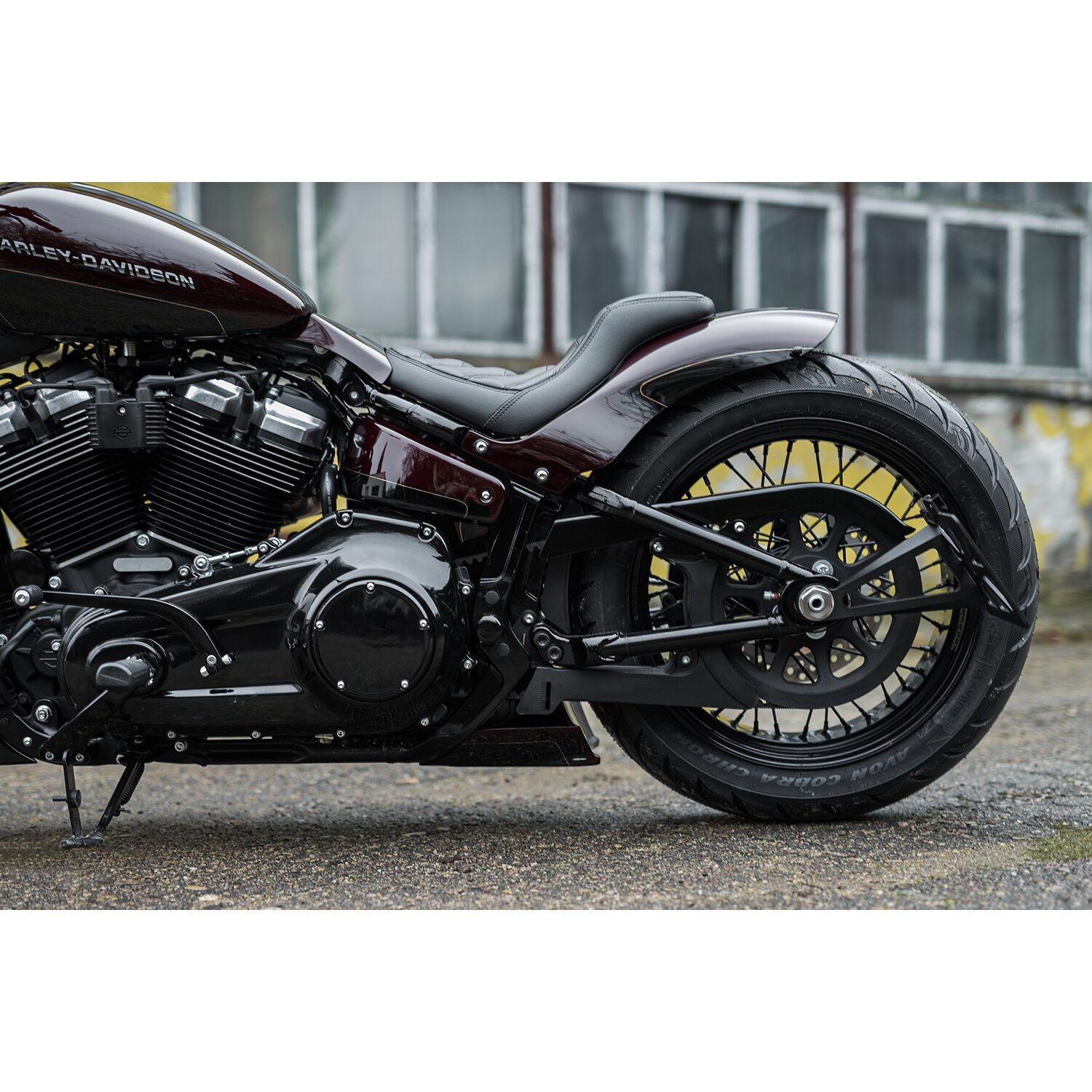 Killer Custom, 'Bobbstr' rear fender kit. For 180-200 tire, Unpainted, Raw