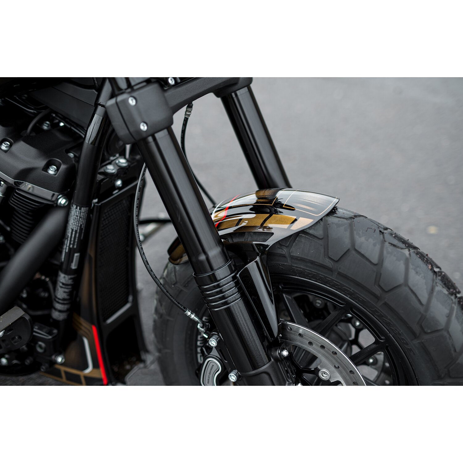 Killer Custom, lower fork covers, Black, Gloss
