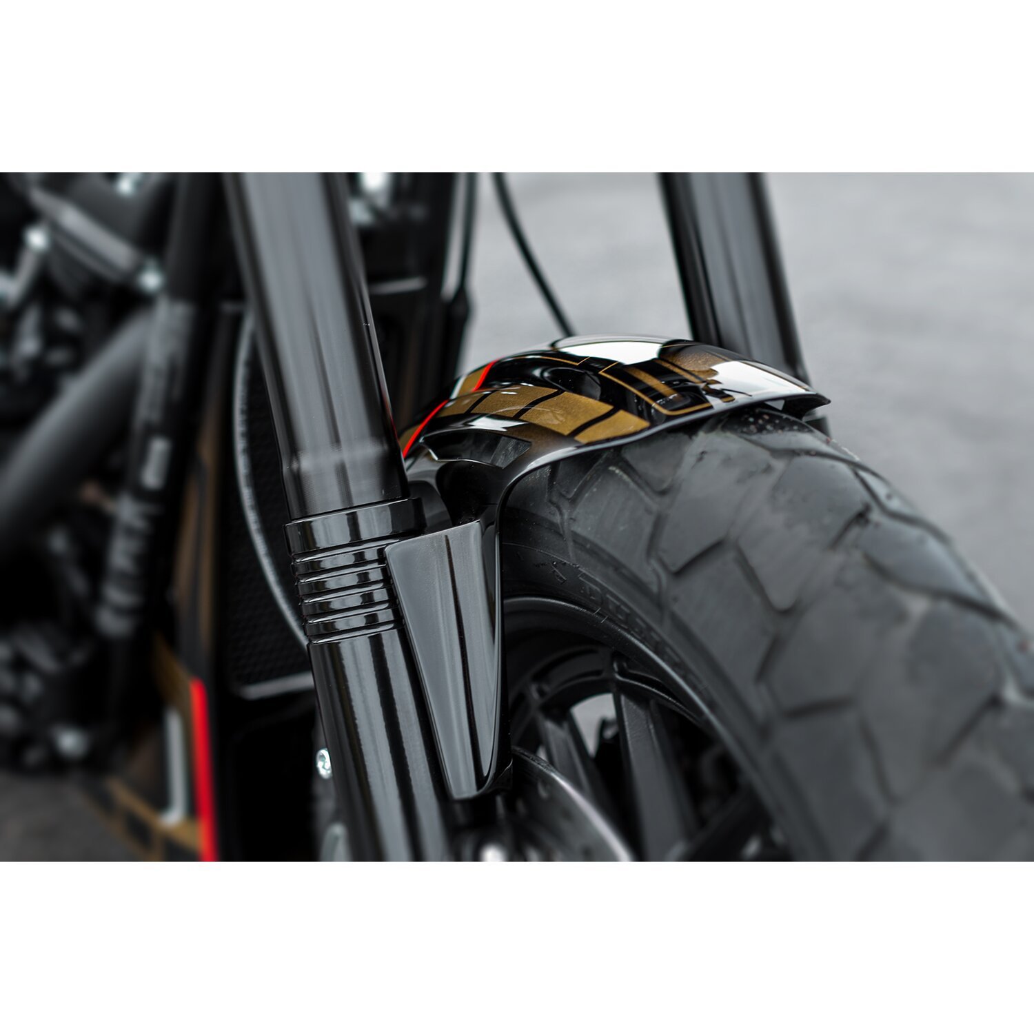 Killer Custom, lower fork covers, Black, Gloss