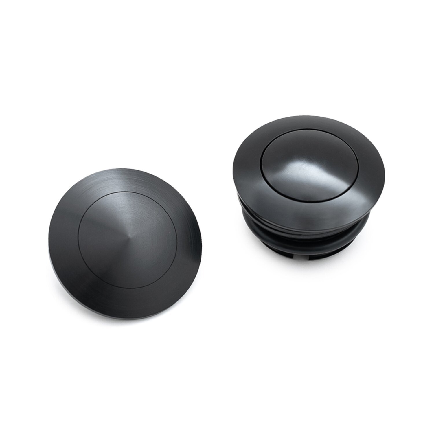 Killer Custom, flush-mount fuel cap kit, Black, Gloss