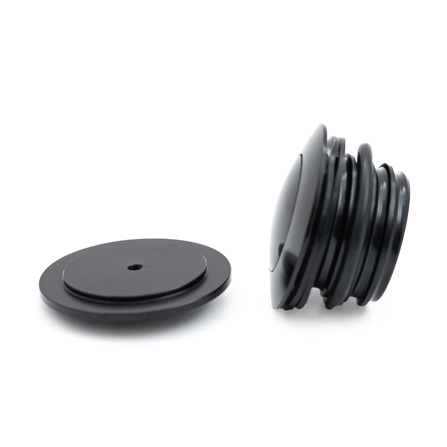 Killer Custom, flush-mount fuel cap kit, Black, Gloss